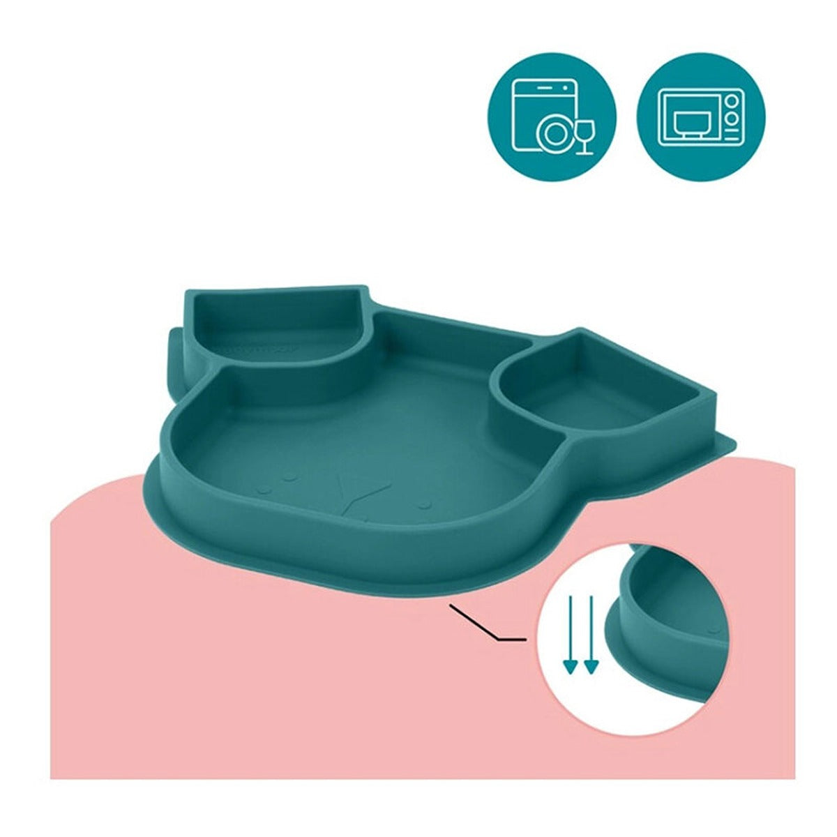 BabyMoov Divided silicone plate ISY PLATE Blue