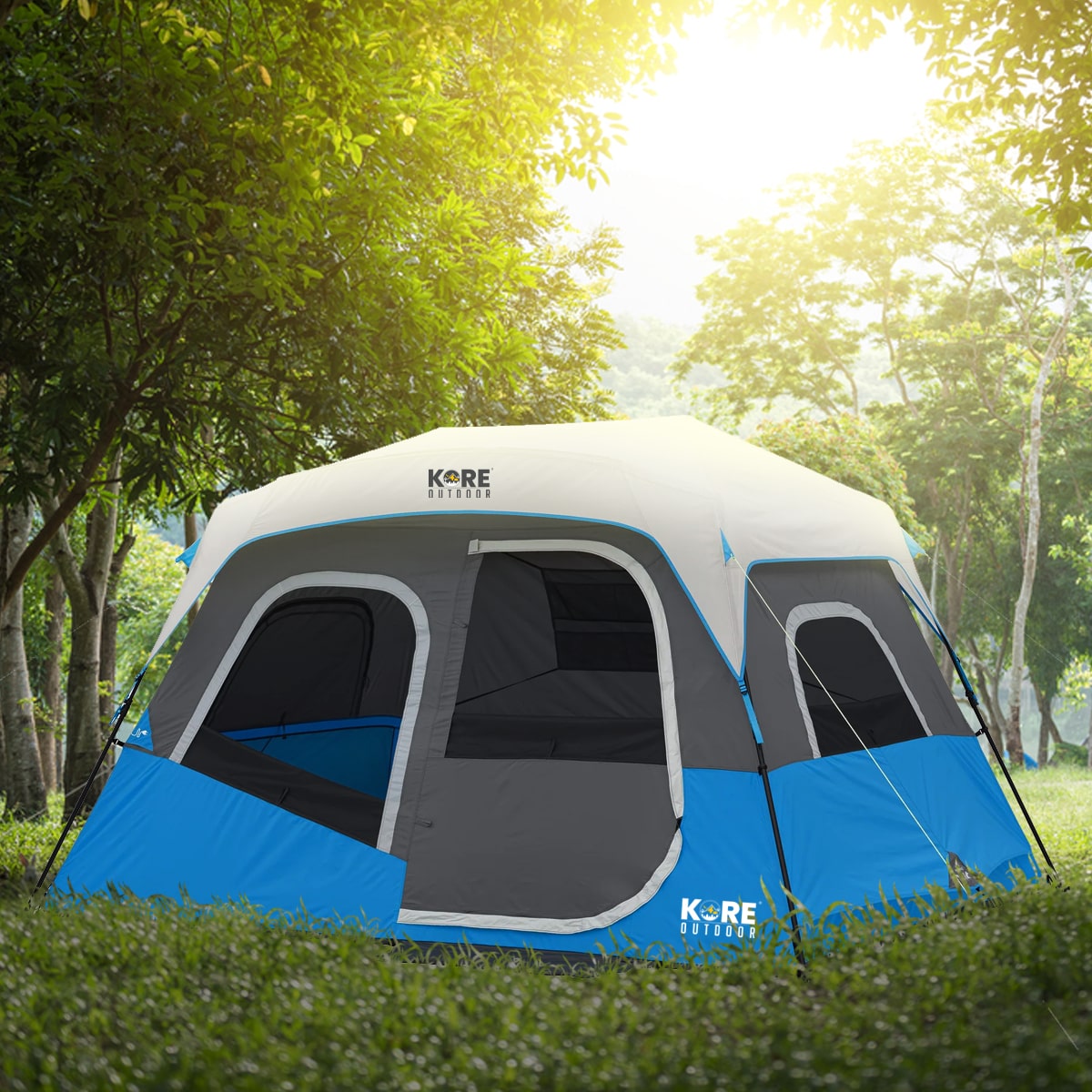 Kore Outdoor 6 person lighted instant cabin tent 11â€™ x 9â€™