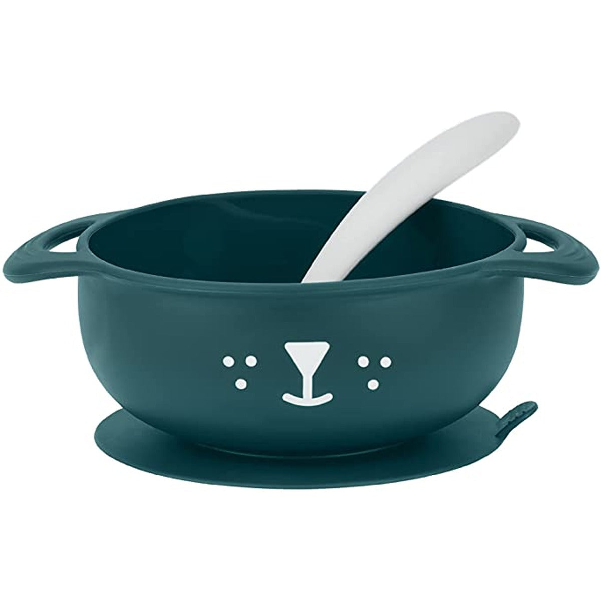 BabyMoov 2-Piece Silicone Bowl & Spoon Weaning Set, Blue