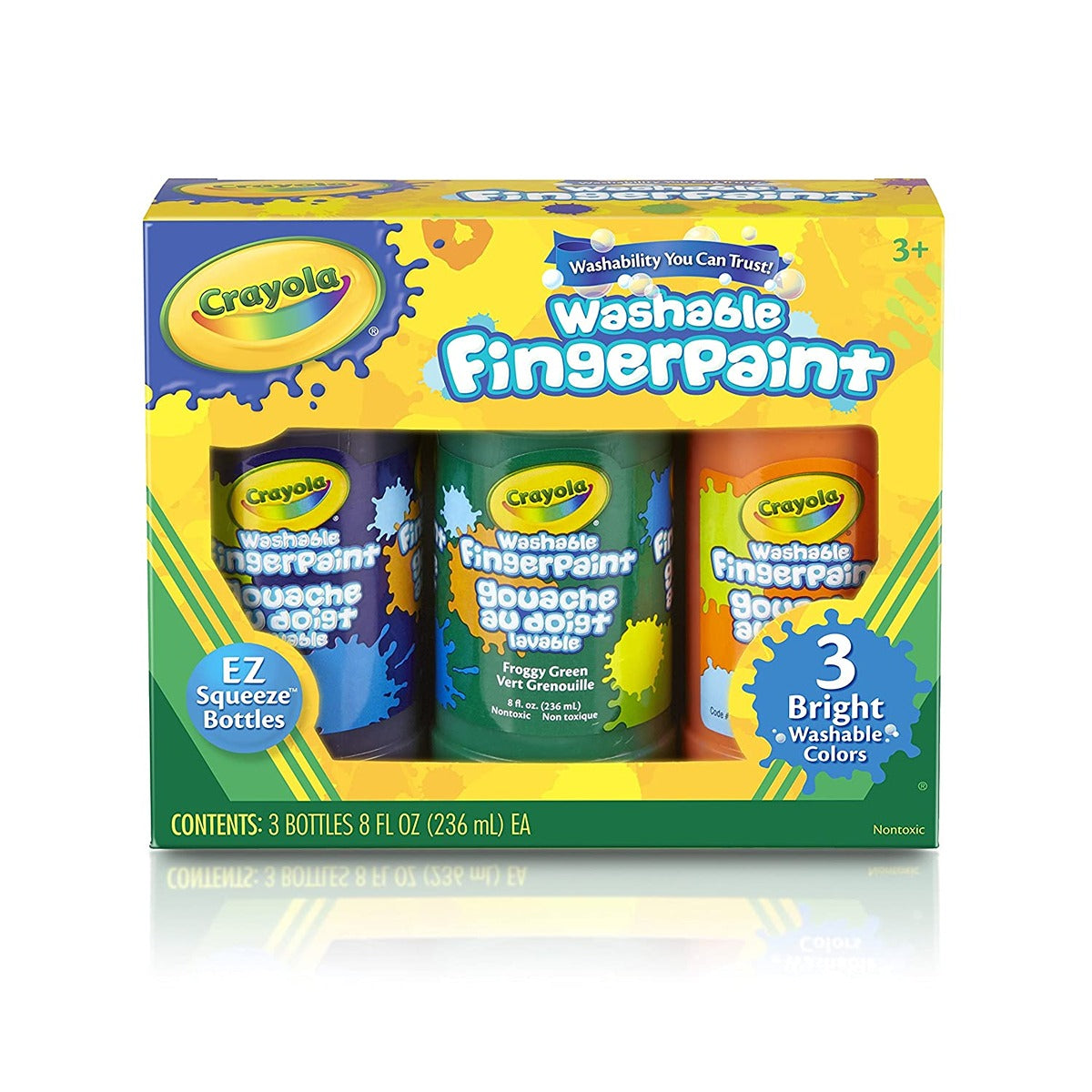 Crayola 3 ct. 8-oz. Washable Fingerpaint, Bright Colors