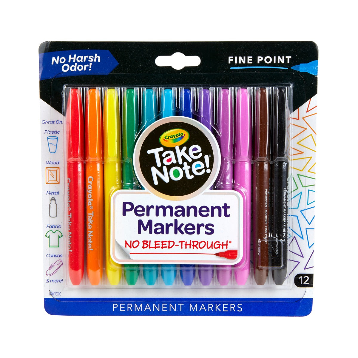 Crayola 12Ct Permanent Markers - Water Based
