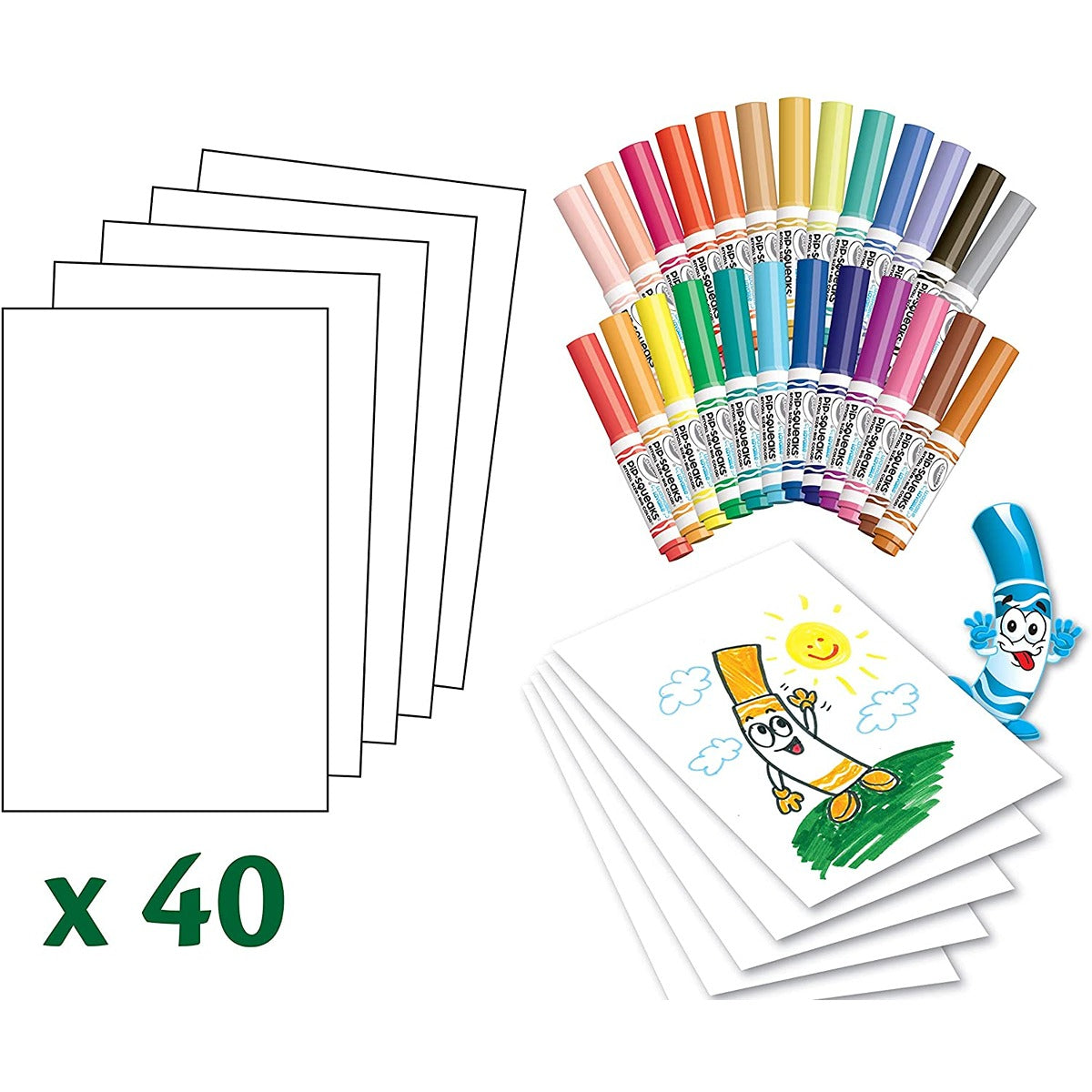 Crayola Washable Pip-Squeaks? & Paper, 65 Piece Set