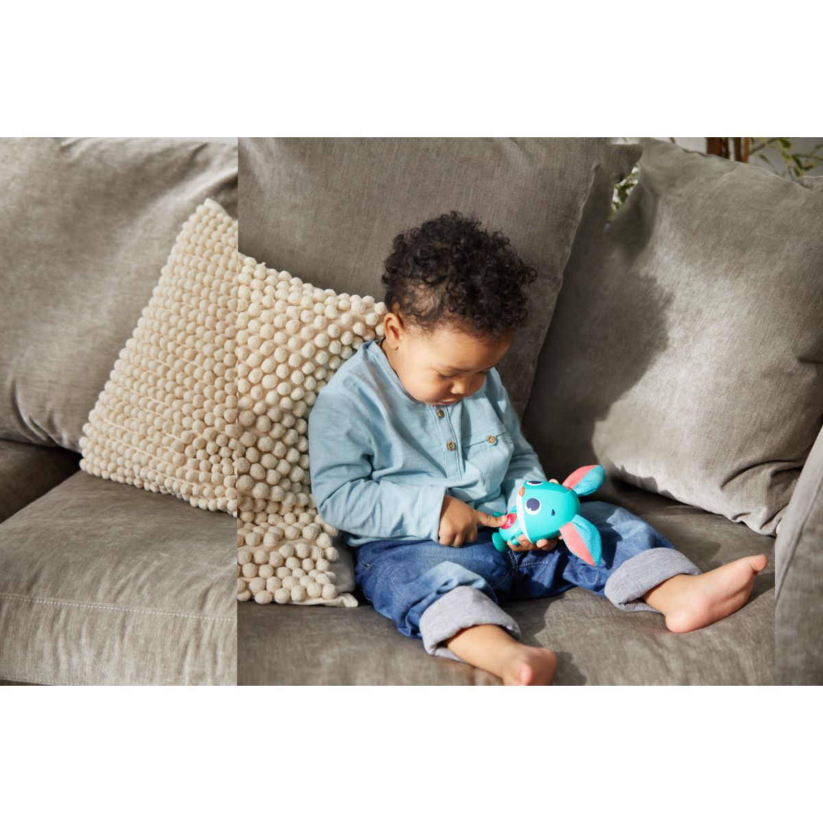 Tiny Love - WONDER BUDDY THOMAS | 1 Year+ | Interactive, Developmental Electronic Baby Toy | Rabbit - Blue