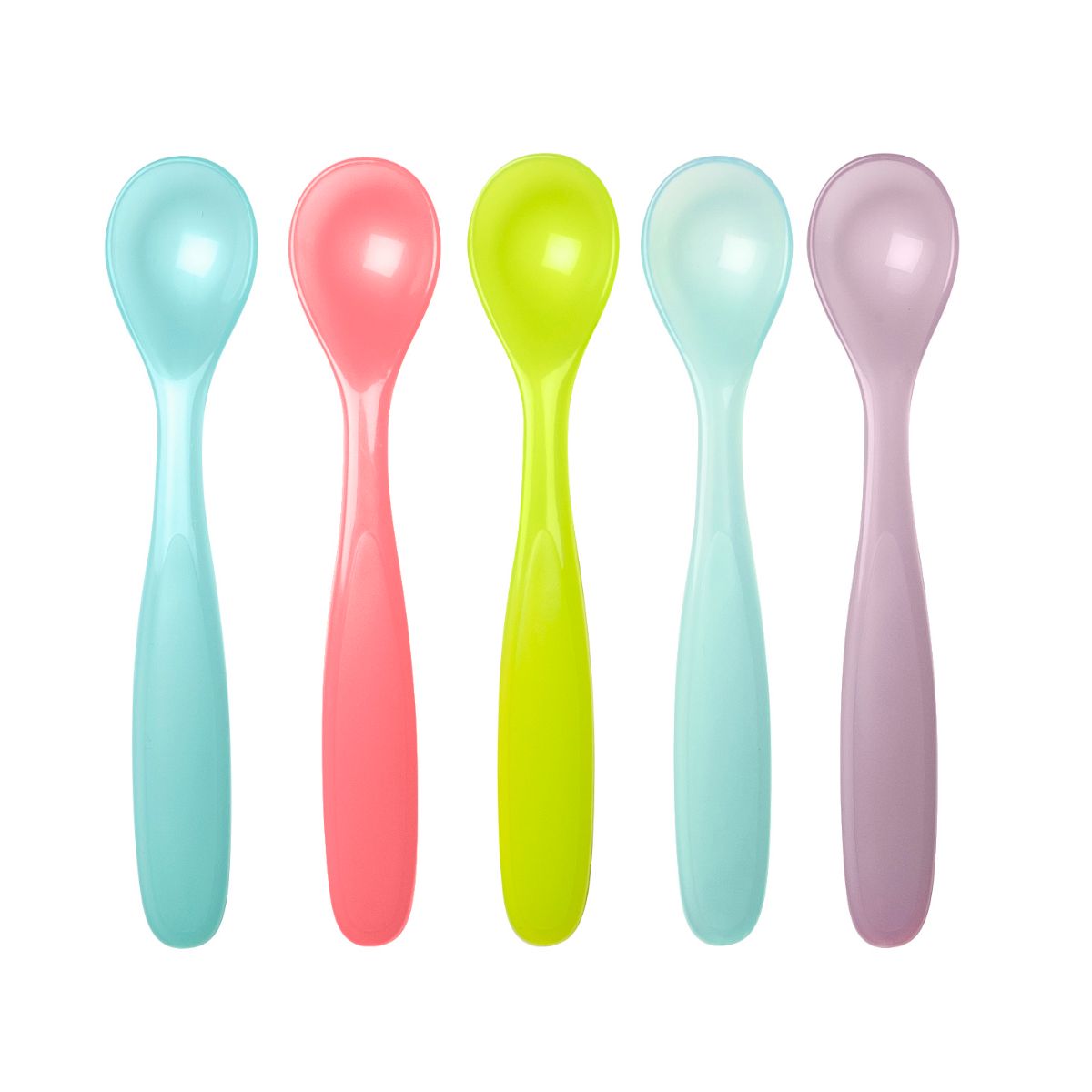 Badabulle - Soft, flexible spoons. Pack of 5, 0+ month