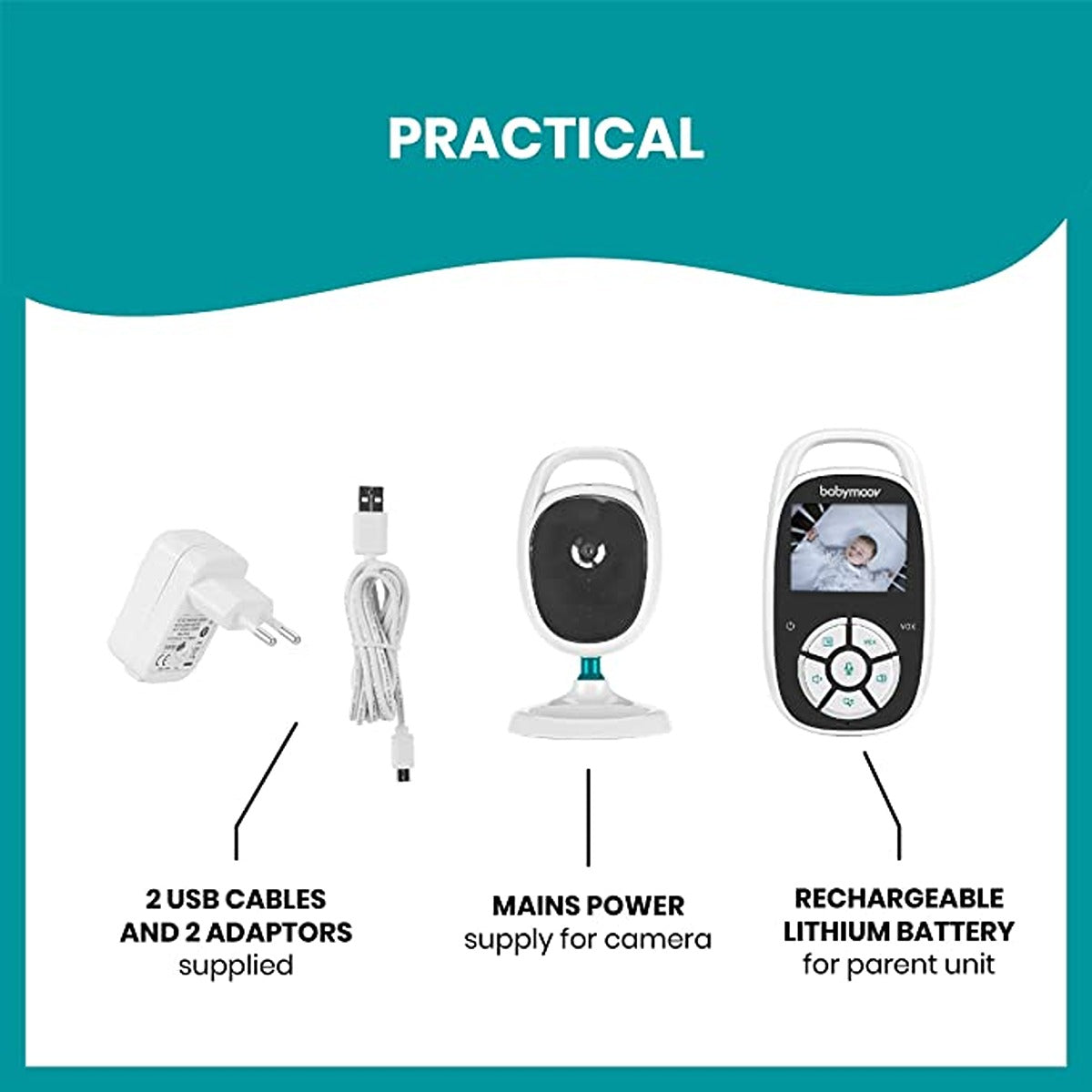 BabyMoov 2.4 Digital Screen Video Baby Monitor -  250m
