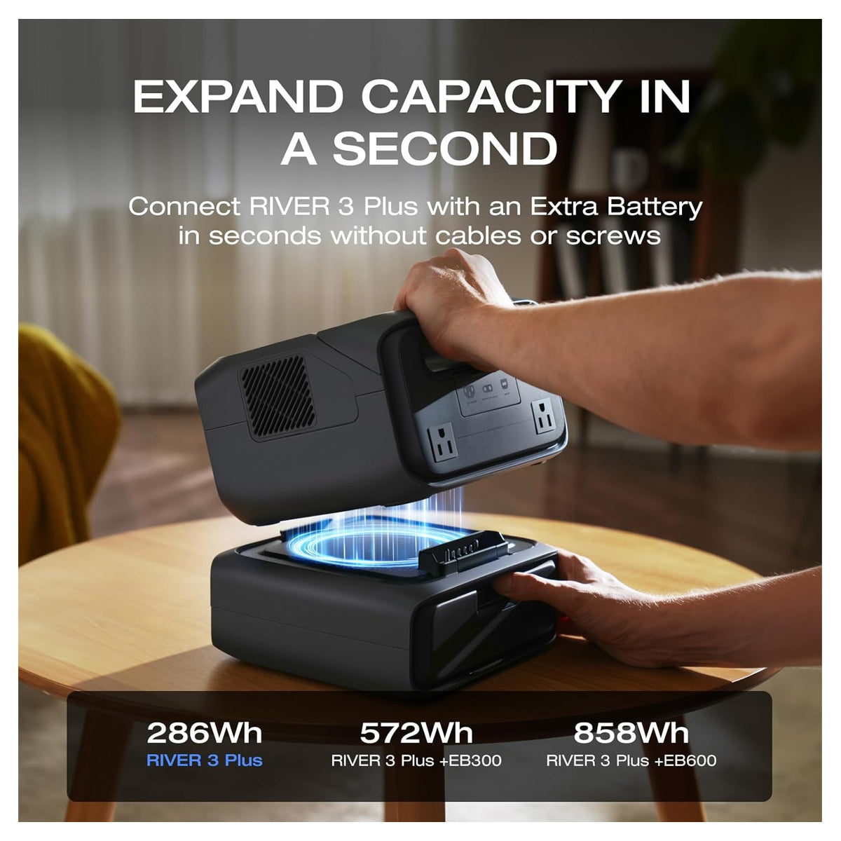 Ecoflow RIVER 3 Plus Portable Power Station (600W,286Wh)