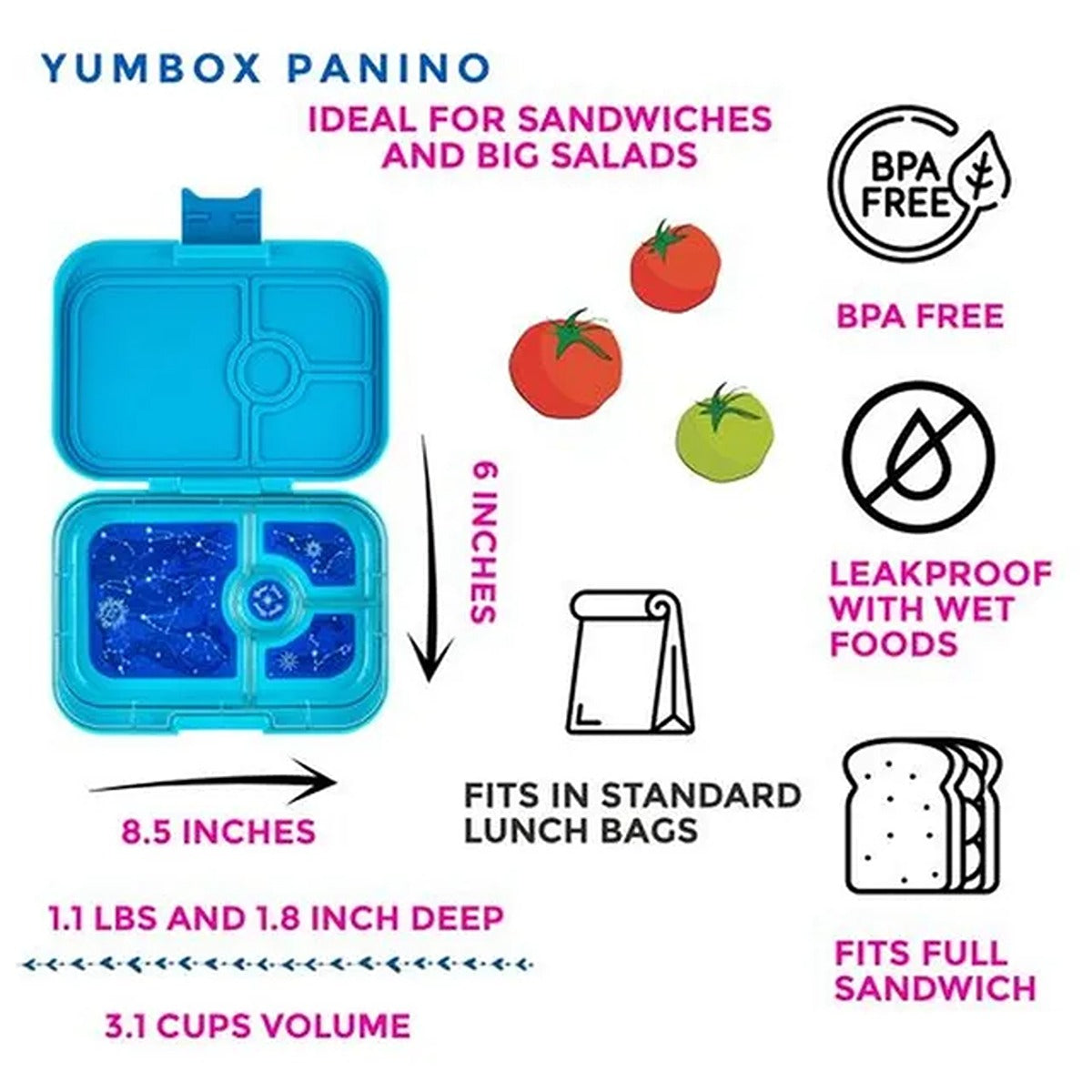 yumbox Eighties Aqua Yumbox Panino