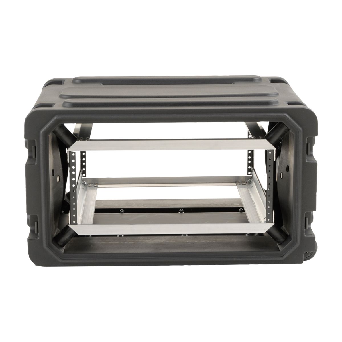 SKB 20 Inch Deep 6U Roto Shockmount Rolling Rack w/ Wheels & Handle
