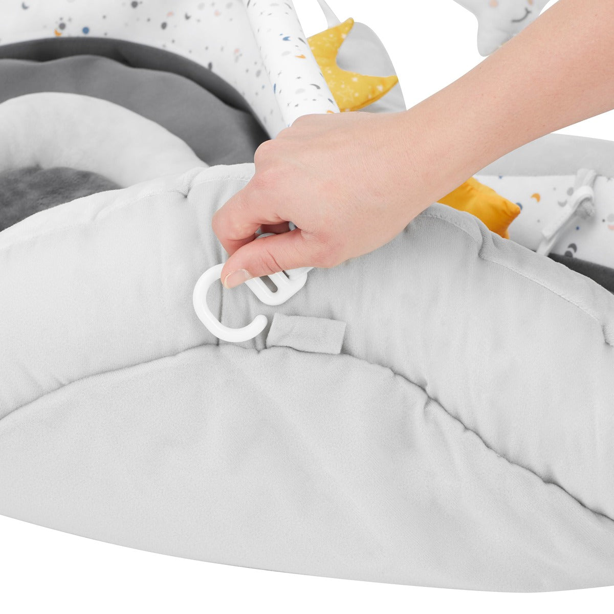 Badabulle Baby Plush Playmat Activity Gym with removable multisensory double arch - 50 x 40 x 23 Cm