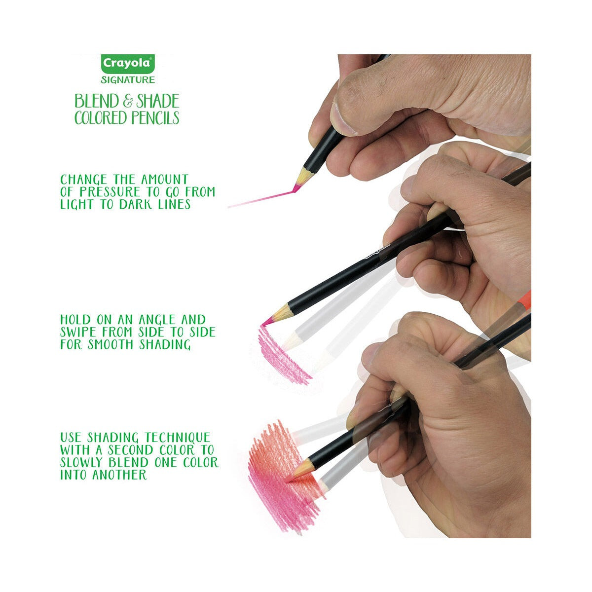 Crayola Signature Blend & Shade Colored Pencils with Tin, 24 Count