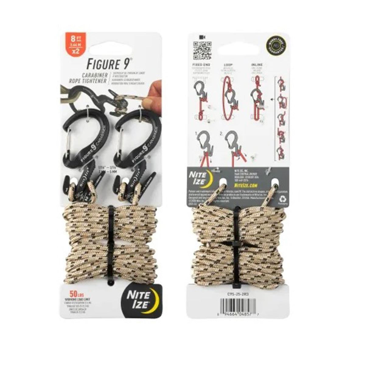 Niteize Figure 9 Carabiner Rope Tightener Small - Black