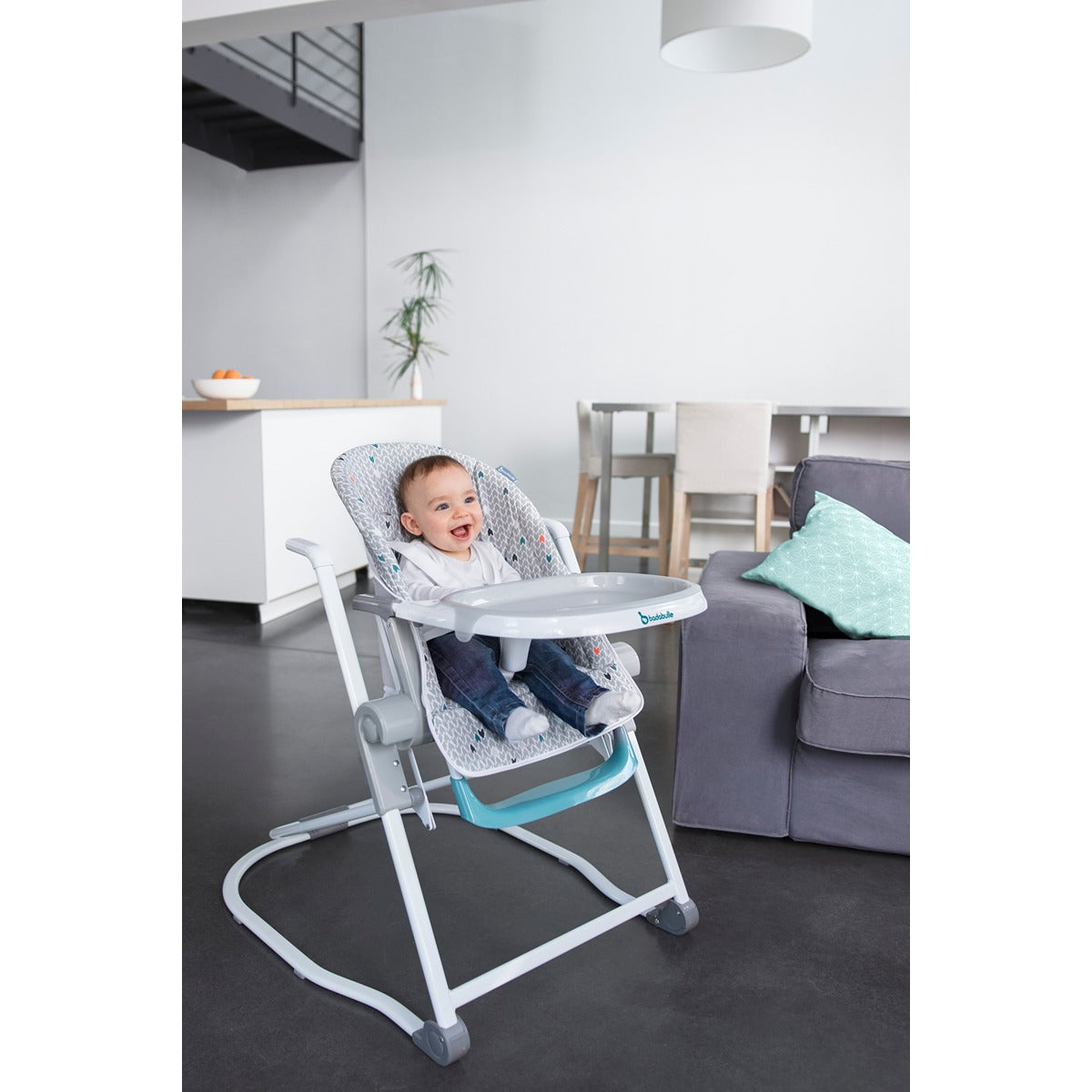 Badabulle - Compact High Chair with Flat Folding & Multi Positioning