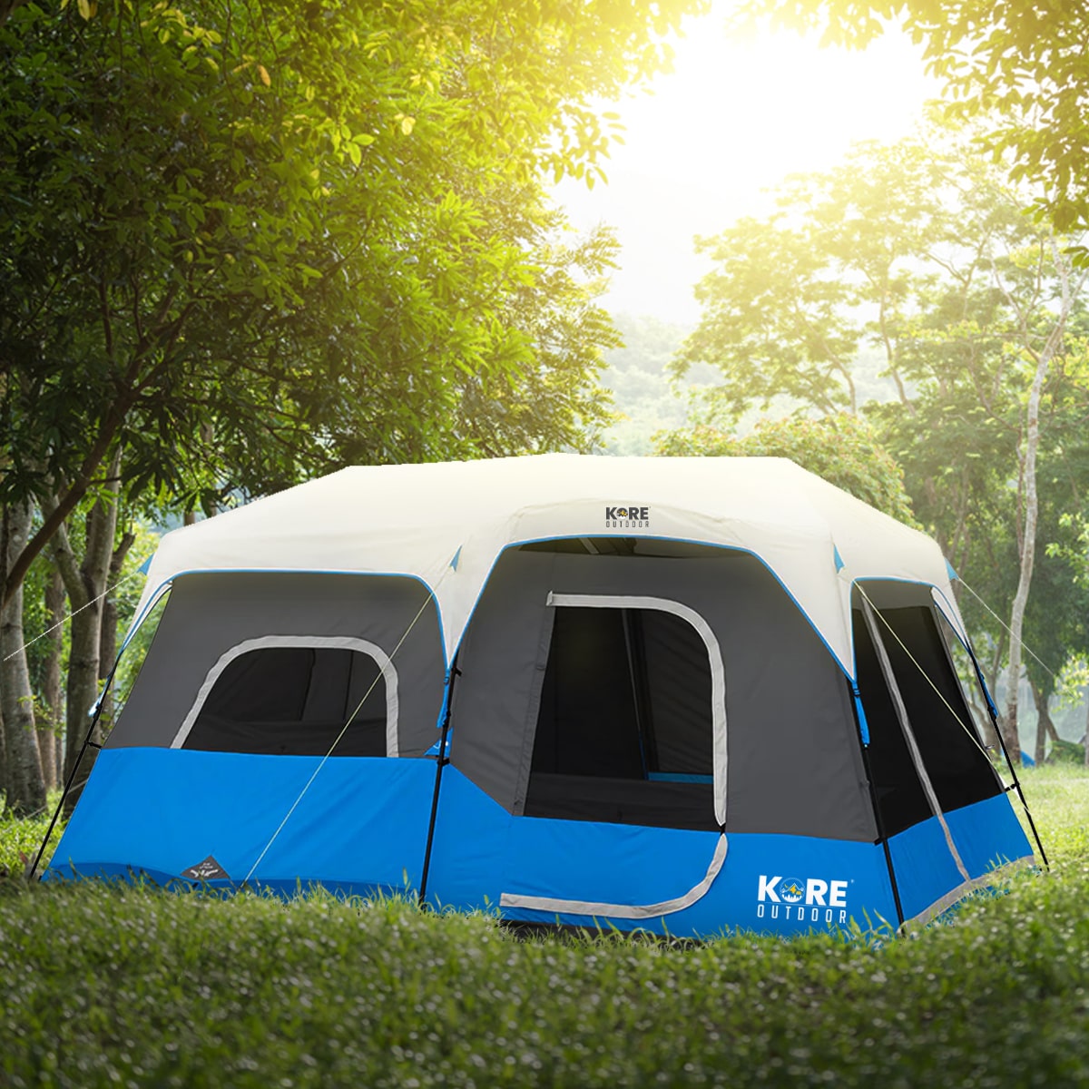 Kore Outdoor 9 person lighted instant cabin tent 14â€™ x 9â€™