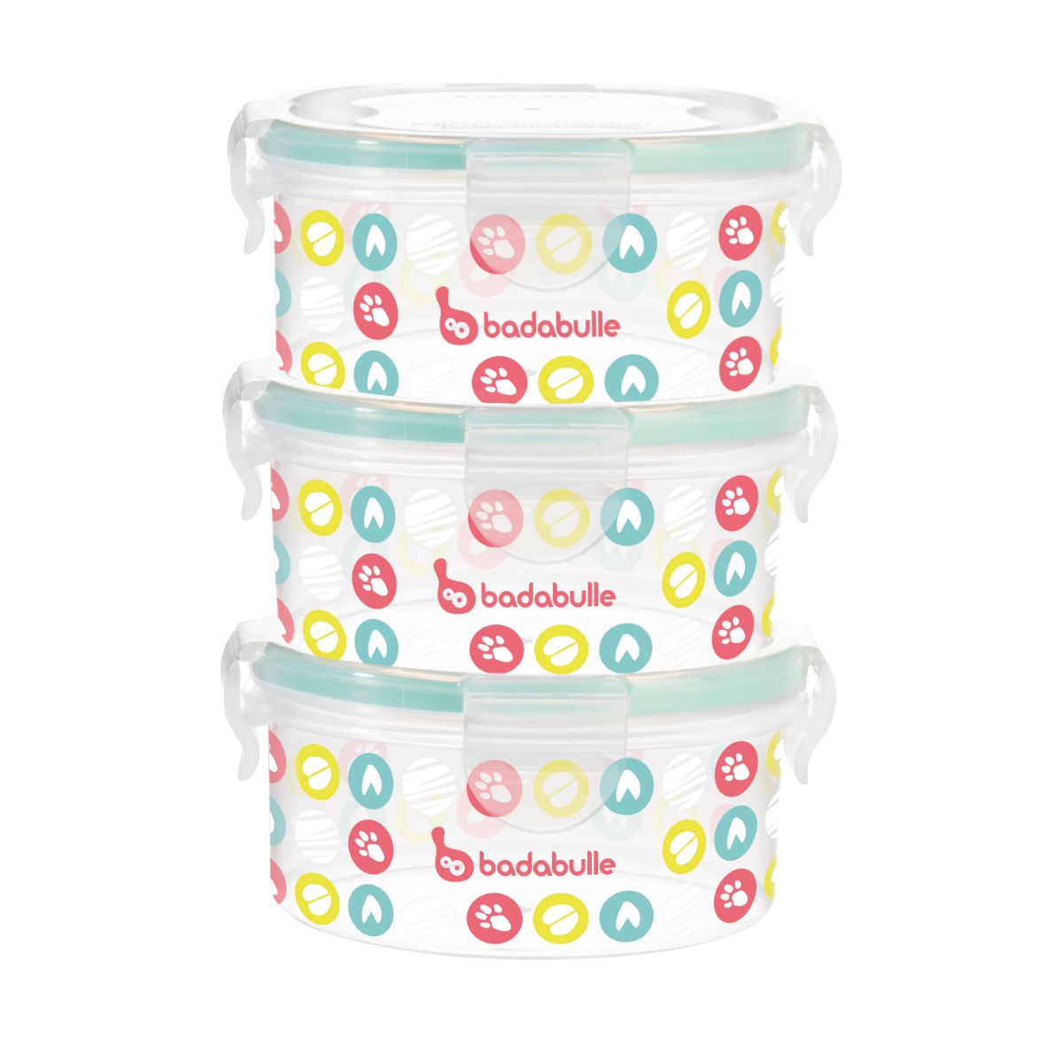 Badabulle - Containers Set, 300 ml, Pack of 3, 0+ month