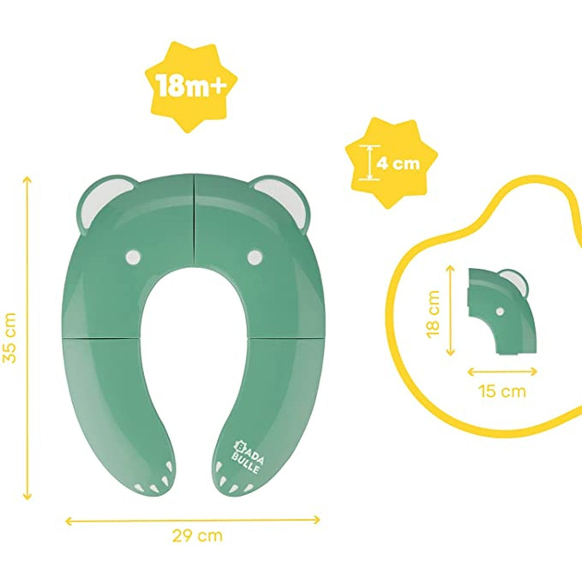 Badabulle compact, non-slip & universal toilet trainer seat