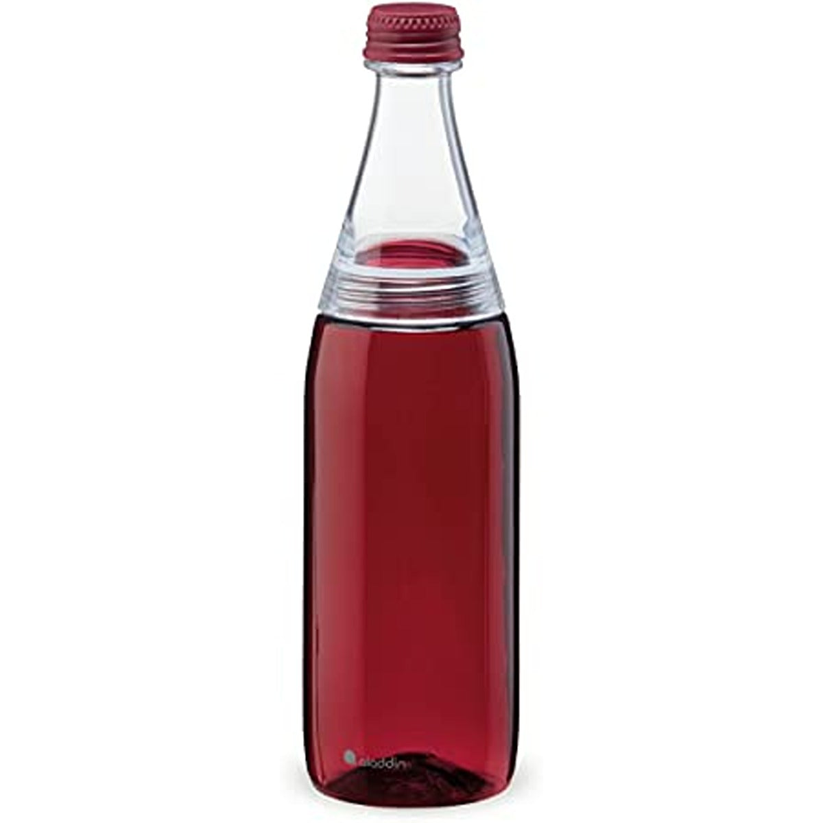 Aladdin Fresco Twist & Go Water Bottle 0.7L Burgundy Red â€“ Two-Way Leakproof Lid For Easy Filling And Cleaning - Carbonated Beverage Friendly - Bpa-Free - Smooth Drinking Spout - Dishwasher Safe