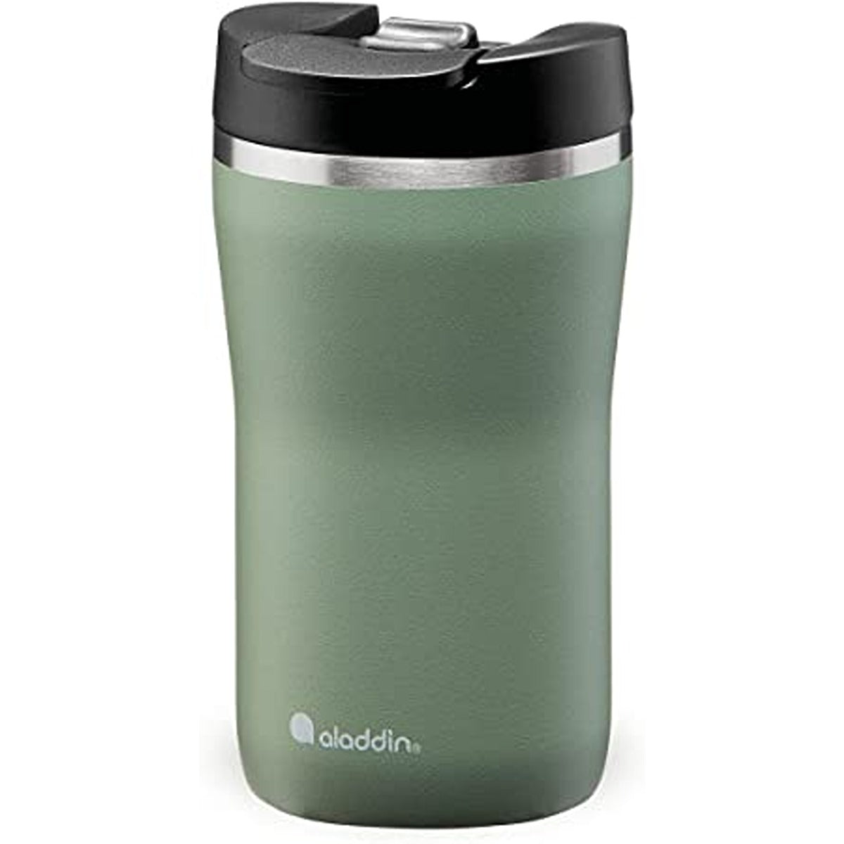 Aladdin Barista Cafأ© Thermavac Leak-Lock Stainless Steel Thermos Travel Mug for Hot Drinks 0.25L Sage Green â€“ Keeps Hot for 2.5 Hours - BPA-Free Reusable Coffee Cups - Leakproof - Dishwasher Safe