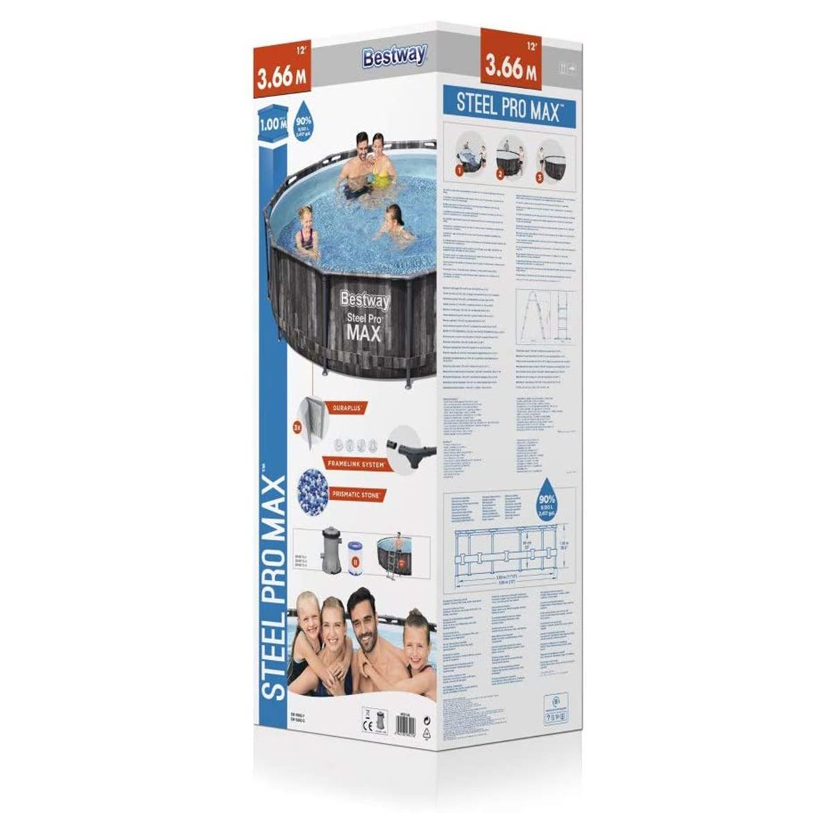 Bestway Poolset Steelpro Max Black 366X100Cm