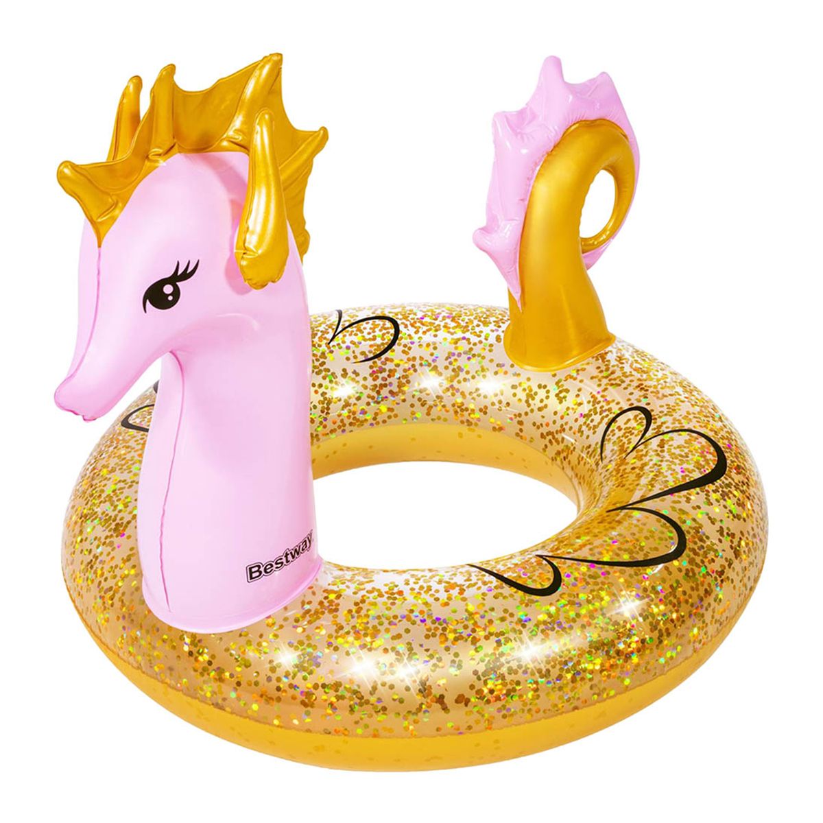 Bestway Gliter Seahorse Swim Ring - 115 X 104 Cm