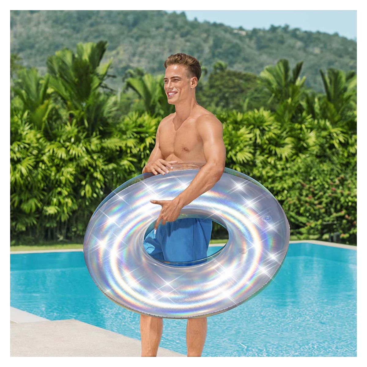 Bestway Iridescent Swim Ring - 107Cm
