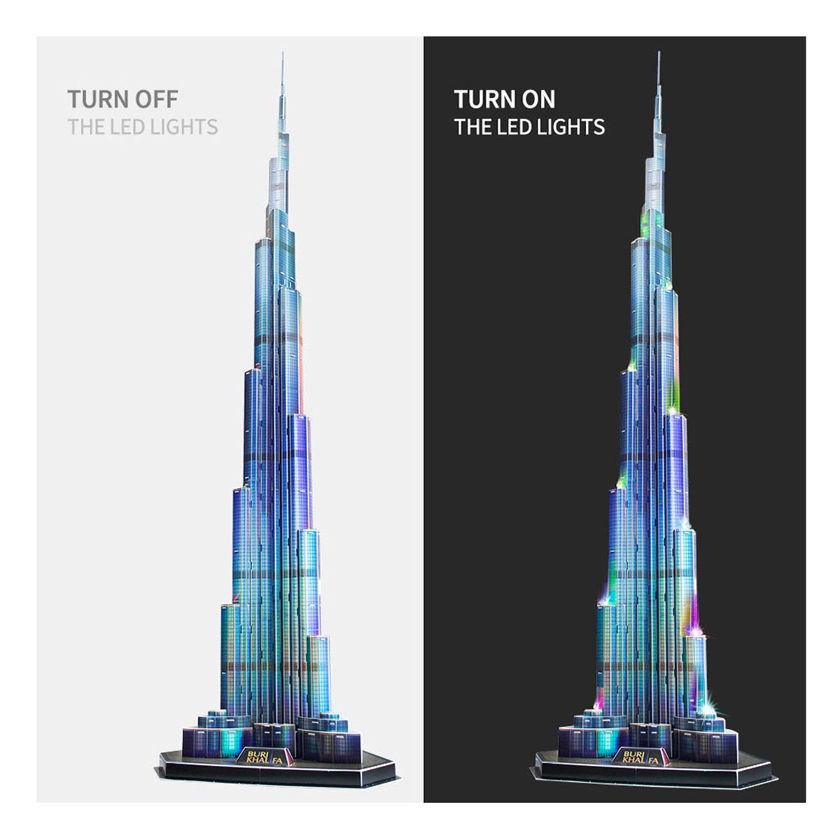 Cubic Fun 3D Puzzle Led Burj Khalifa 136Pcs B/O
