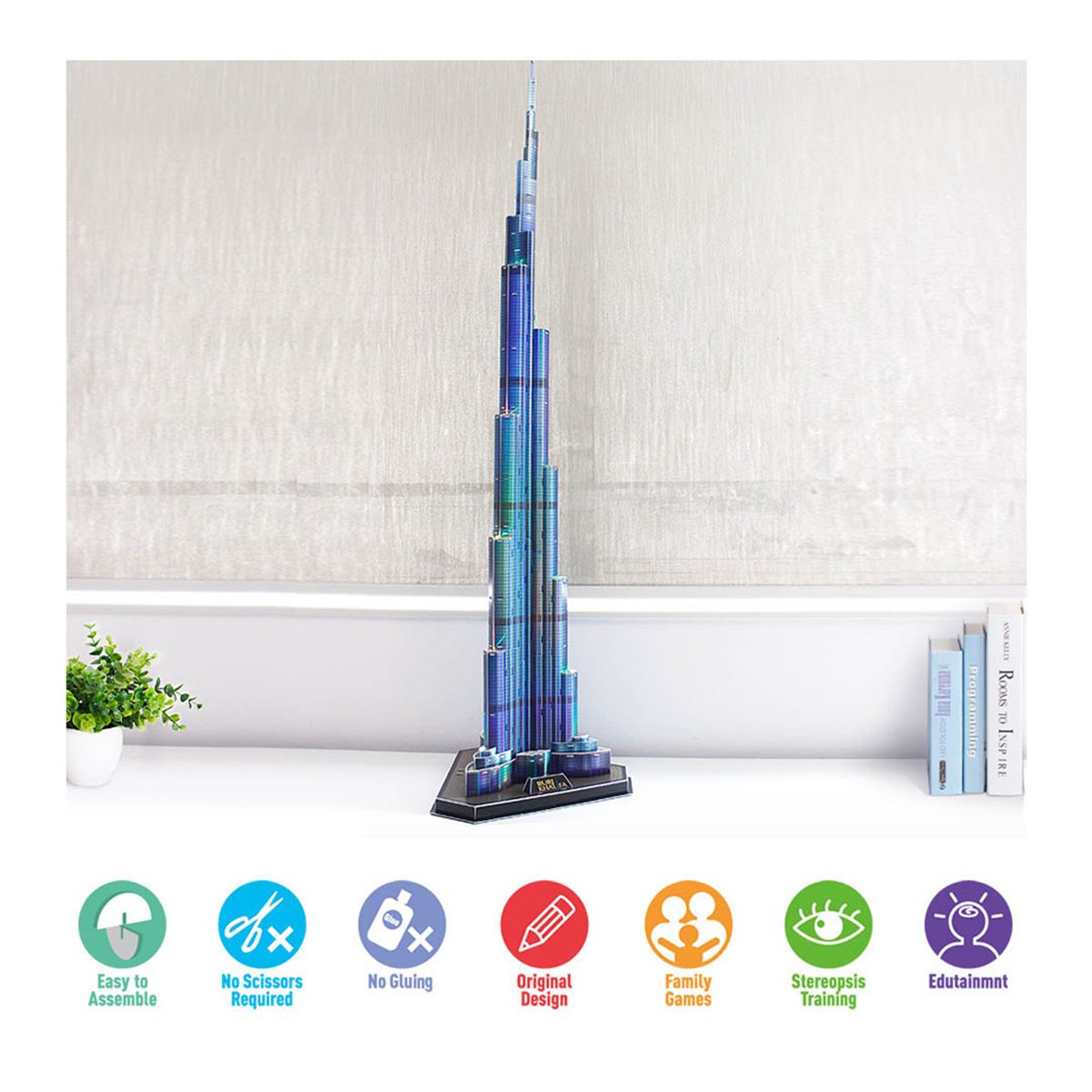 Cubic Fun 3D Puzzle Led Burj Khalifa 136Pcs B/O