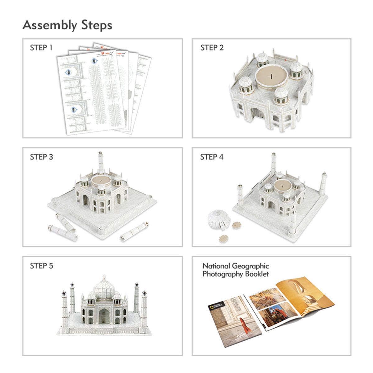 Cubic Fun 3D Puzzle Taj Mahal 87Pcs
