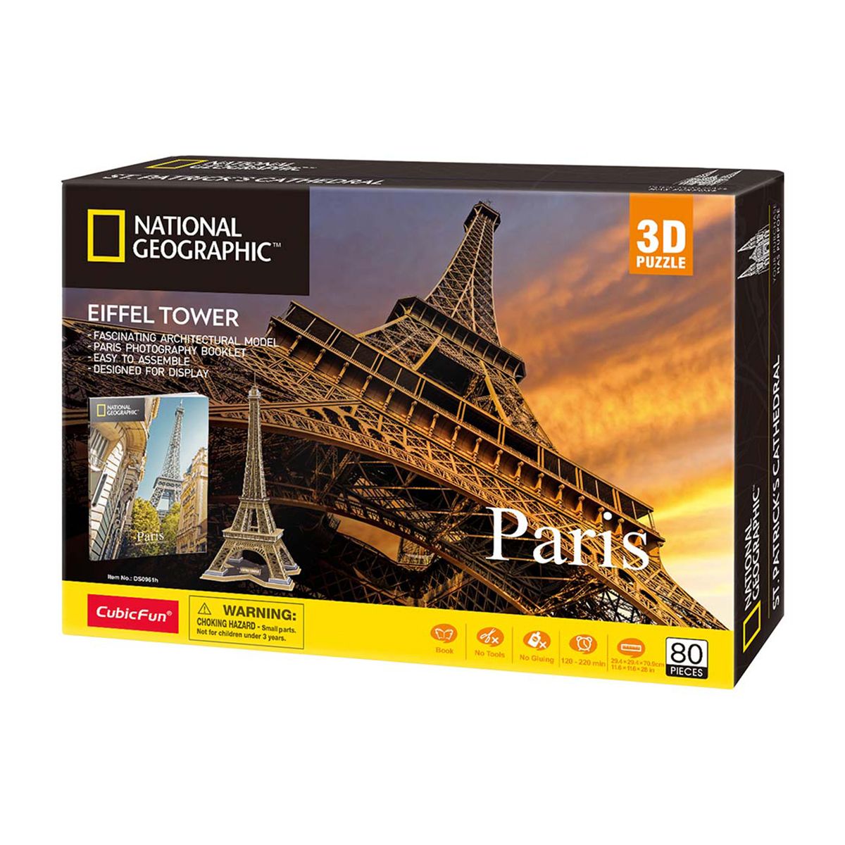 Cubic Fun 3D Puzzle Eiffel Tower 80Pcs