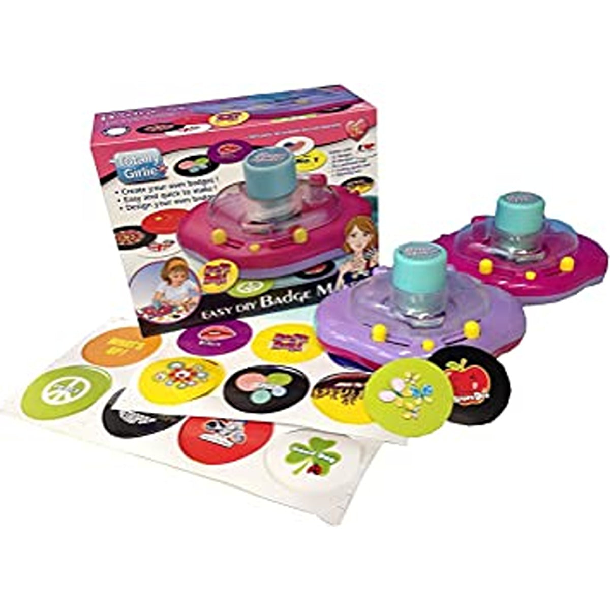 Totally Girlie Totally Girlie Badge Maker Create and Design Your Own Badges for Kids