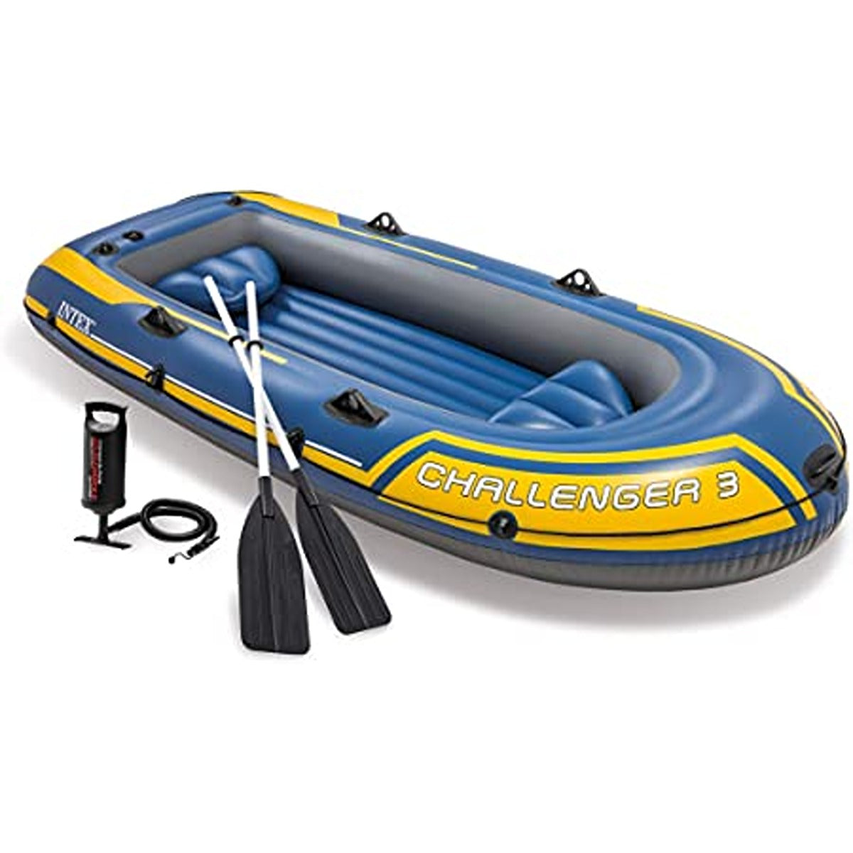 Intex Challenger 2 Boat Set 68367, 2-Person (236 x 114 x 41 cm) yellow - blue