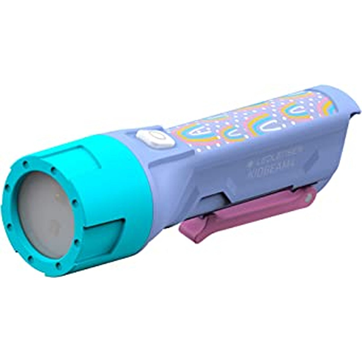 Ledlenser KIDBEAM4 Safe and Durable LED Flashlight for Kids, Four Different Colours, Built-in Clip, Auto Shut-Off Function to Prevent Emergencies (Purple)