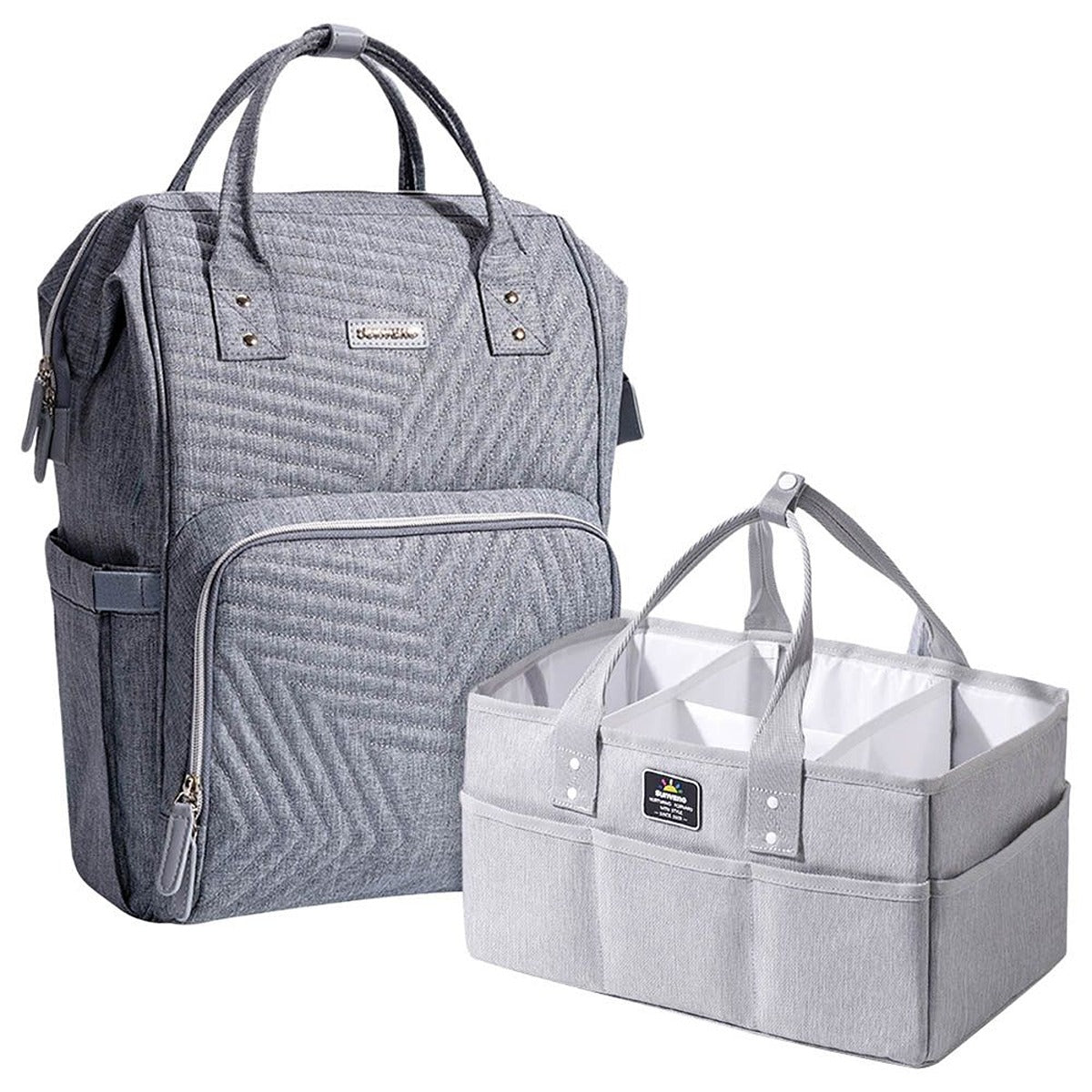 Sunveno Sunveno - Diaper Bag &amp; Diaper Caddy - Nova Grey
