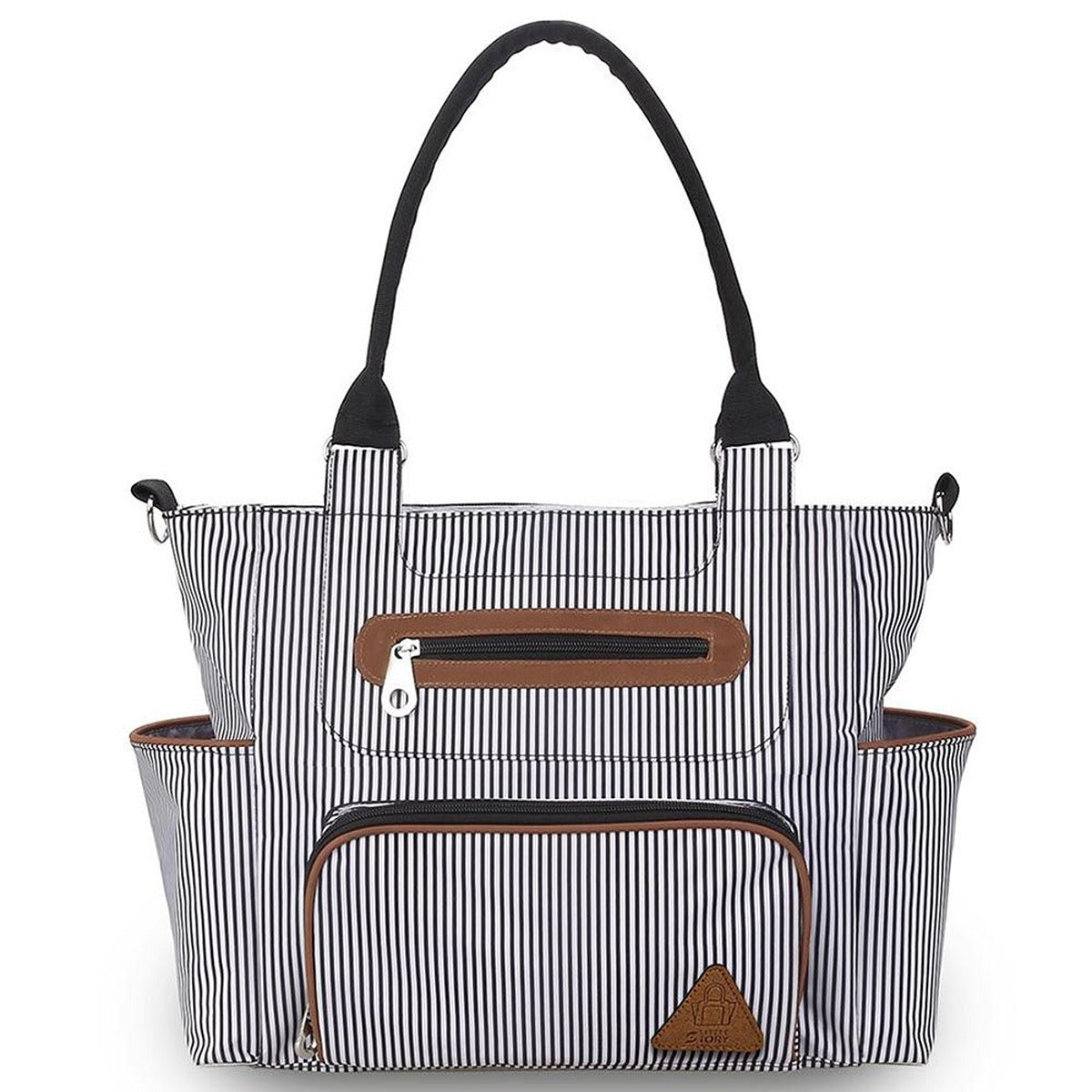 Little Story Little Story - Diaper Bag Set of 6 With Hooks - Black