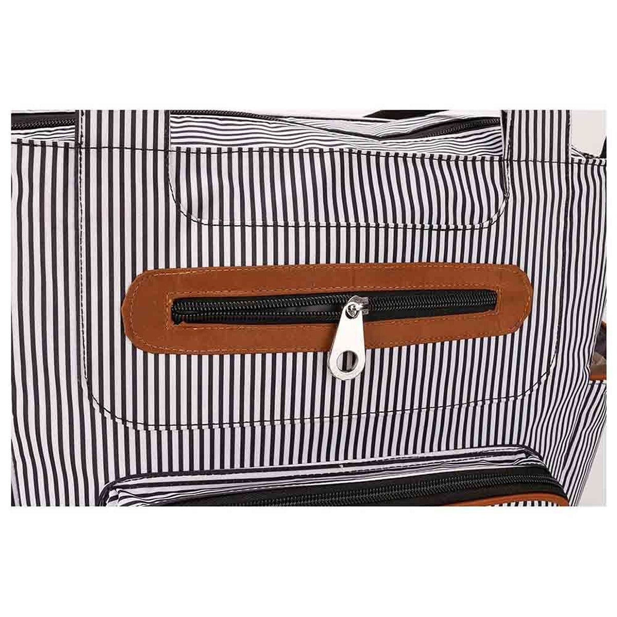 Little Story Little Story - Diaper Bag Set of 6 With Hooks - Black