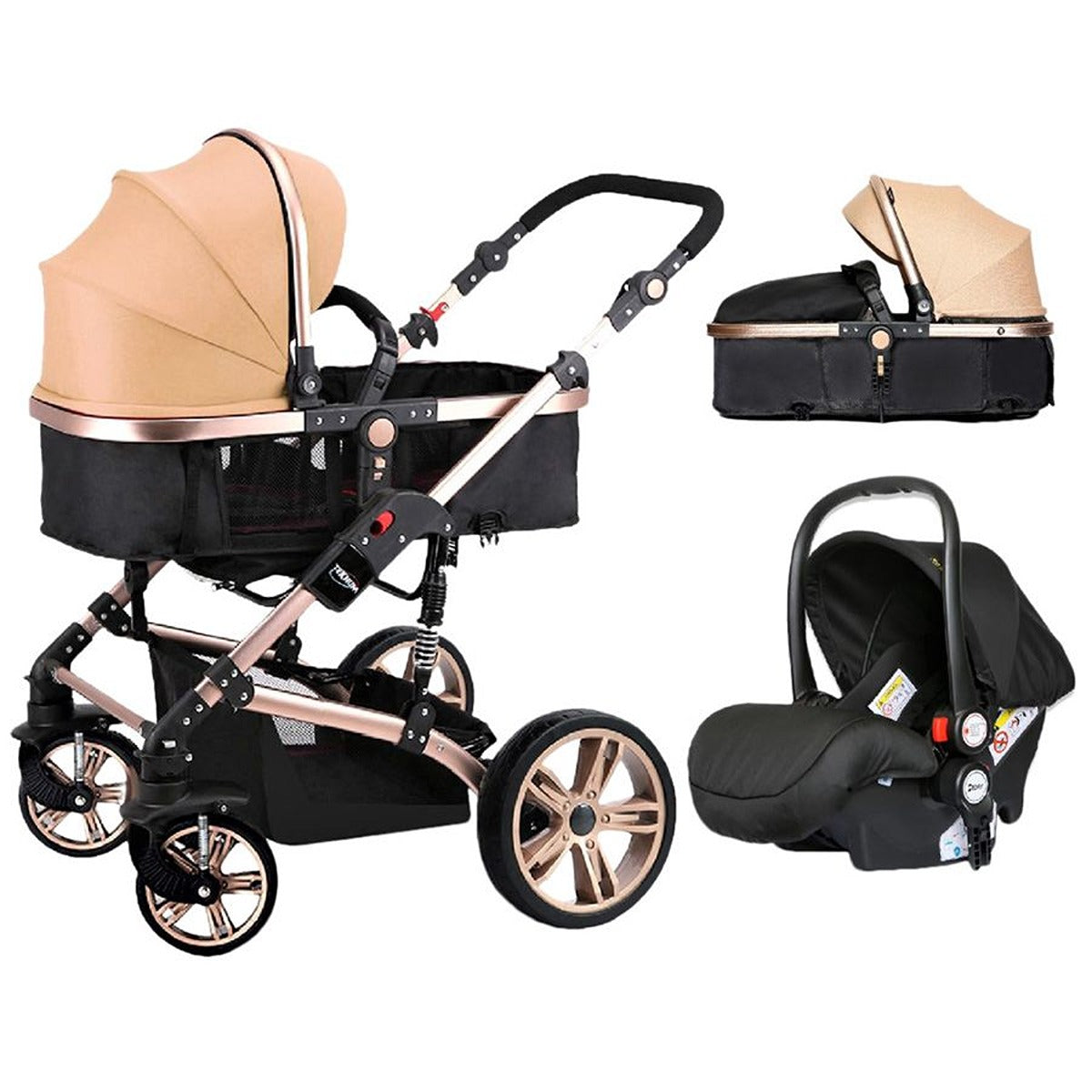 Teknum Teknum - 3-in-1 Pram Stroller w/ Infant Car Seat - Khaki