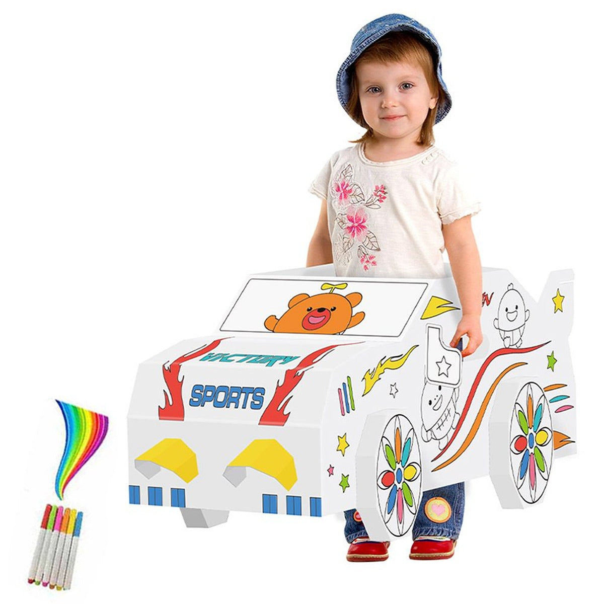 Eazy Kids Eazy kids - DIY Doodle Coloring Wearable Car