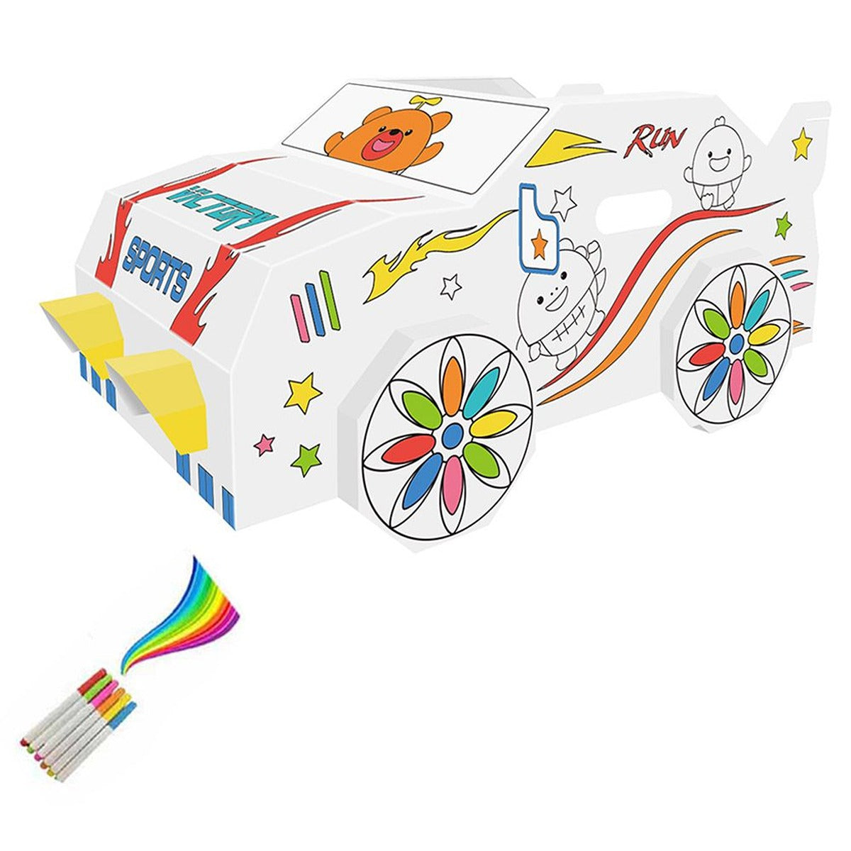 Eazy Kids Eazy kids - DIY Doodle Coloring Wearable Car