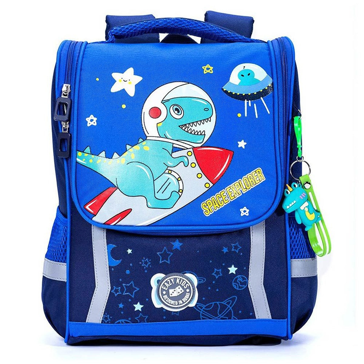 Eazy Kids Eazy Kids - School Bag Dino In Space - Blue - 14.6 Inch