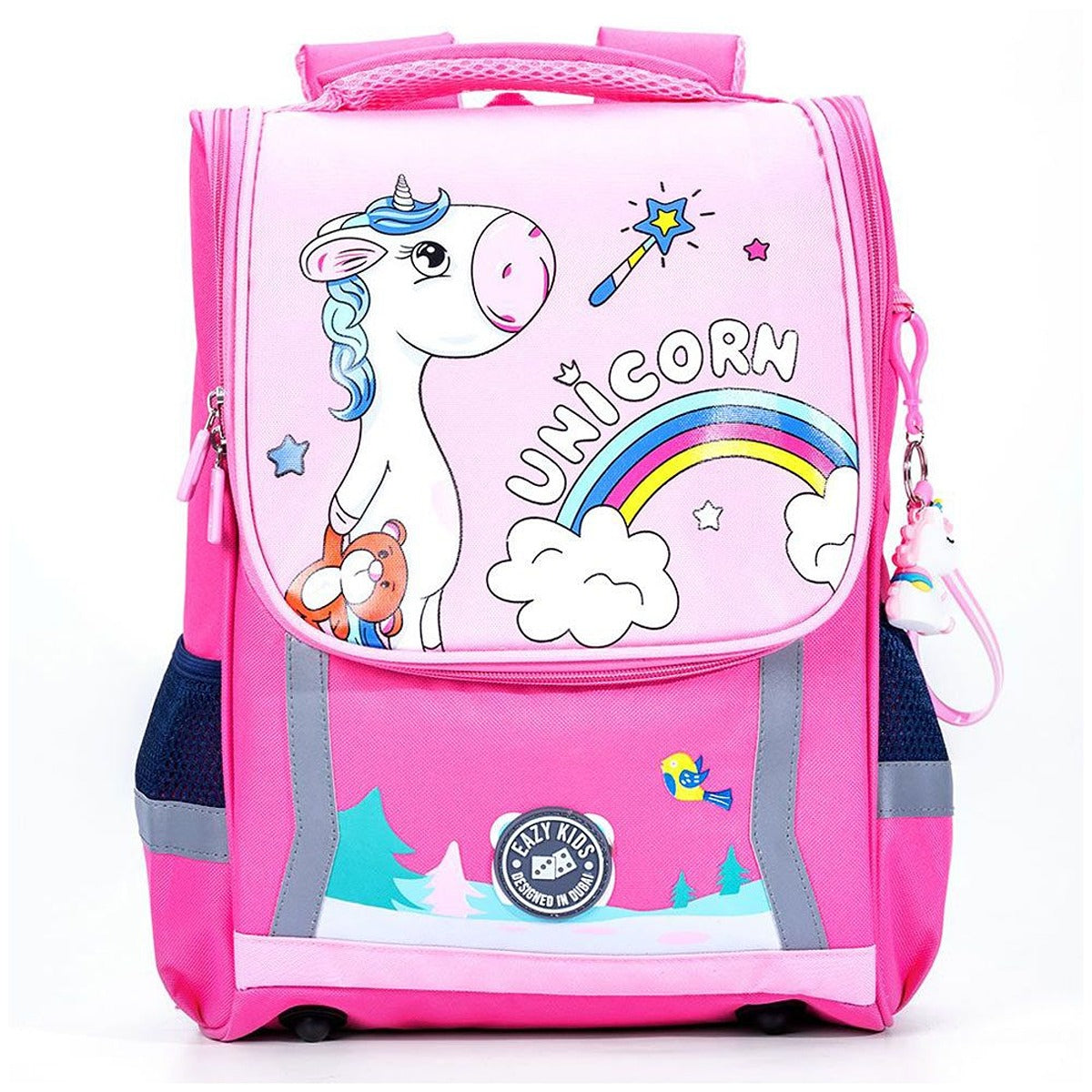 Eazy Kids Eazy Kids School Bag Unicorn Princess Pink - 14.6 Inch