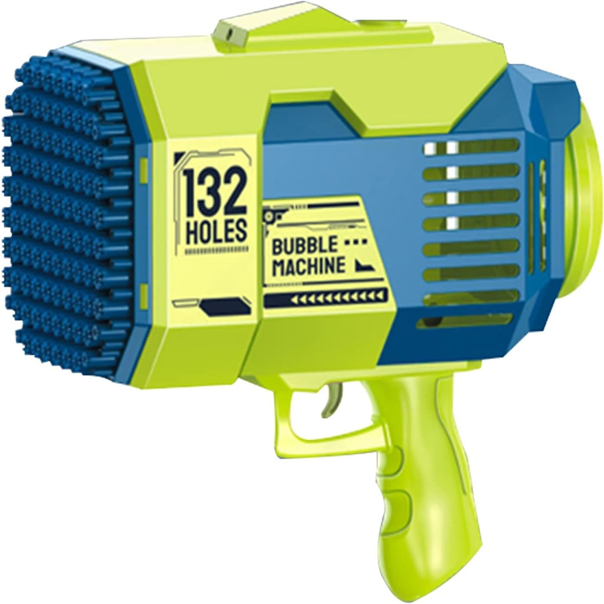Little Story Little Story 132 Holes Bubble Machine Gun wt LightBubble Maker for Kids Indoor Outdoor Green