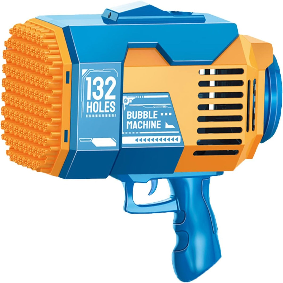 Little Story Little Story 132 Holes Bubble Machine Gun wt LightBubble Maker for Kids Indoor Outdoor Orange