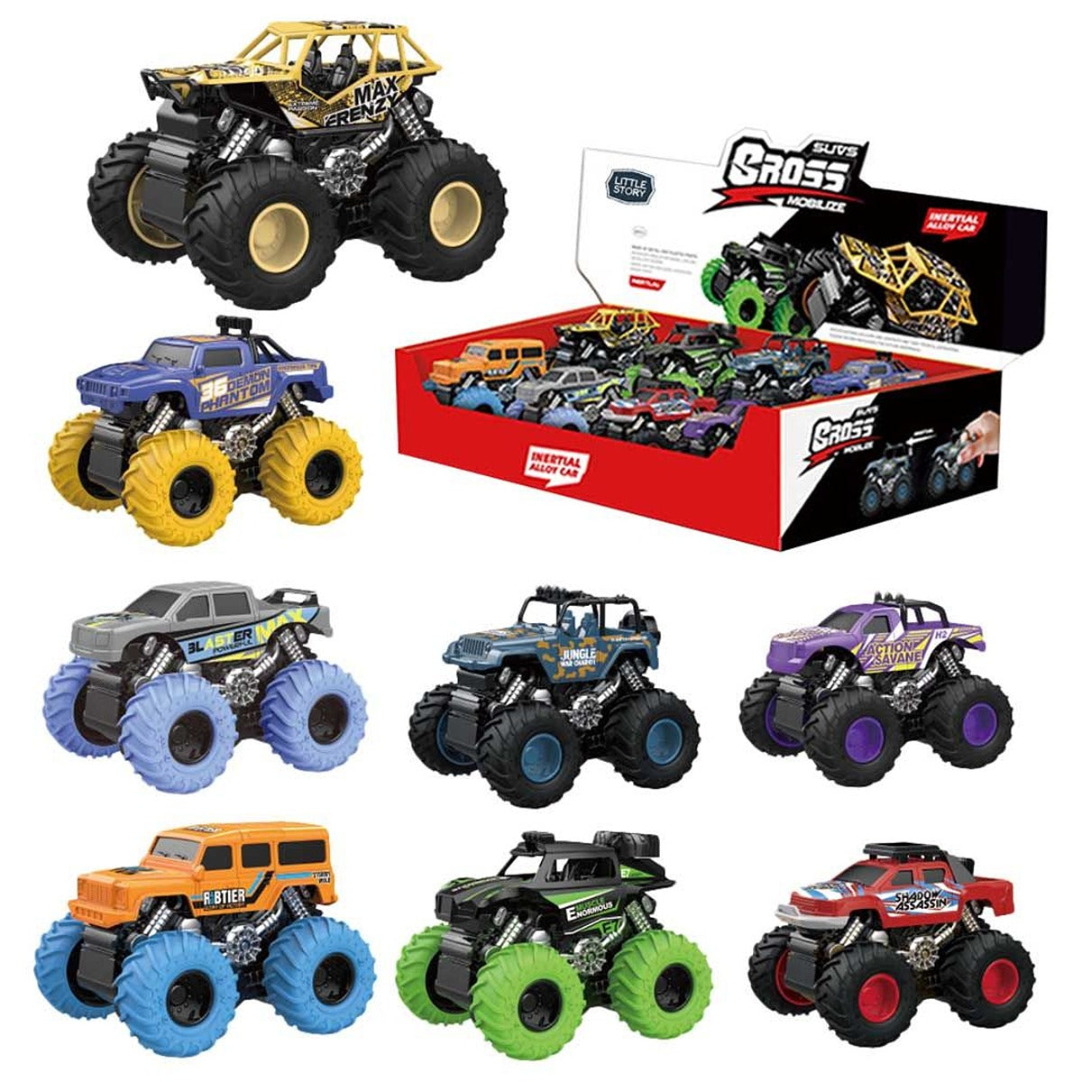 Little Story Little Story - Inertia Toy Car Set - 8Pcs