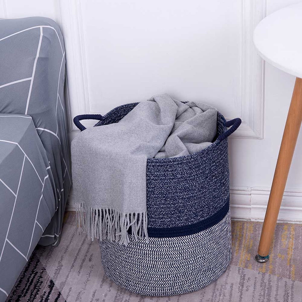 Little Story Little Story - Cotton Rope Diaper Caddy XL - Blue