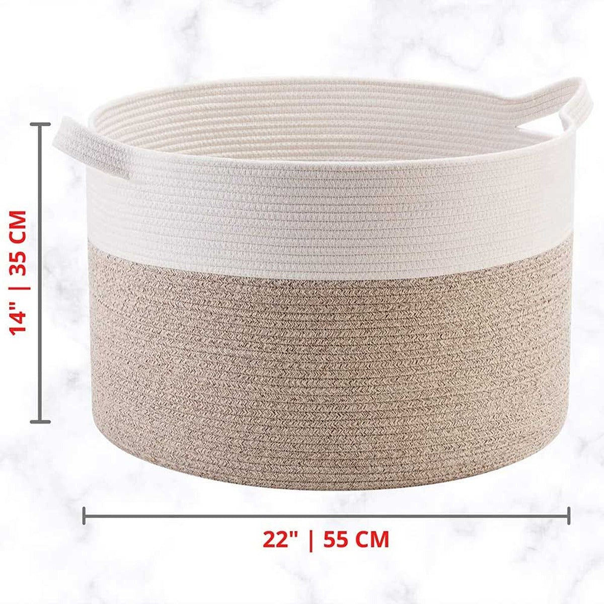 Little Story Little Story - Cotton Rope Diaper Caddy XL - Ivory