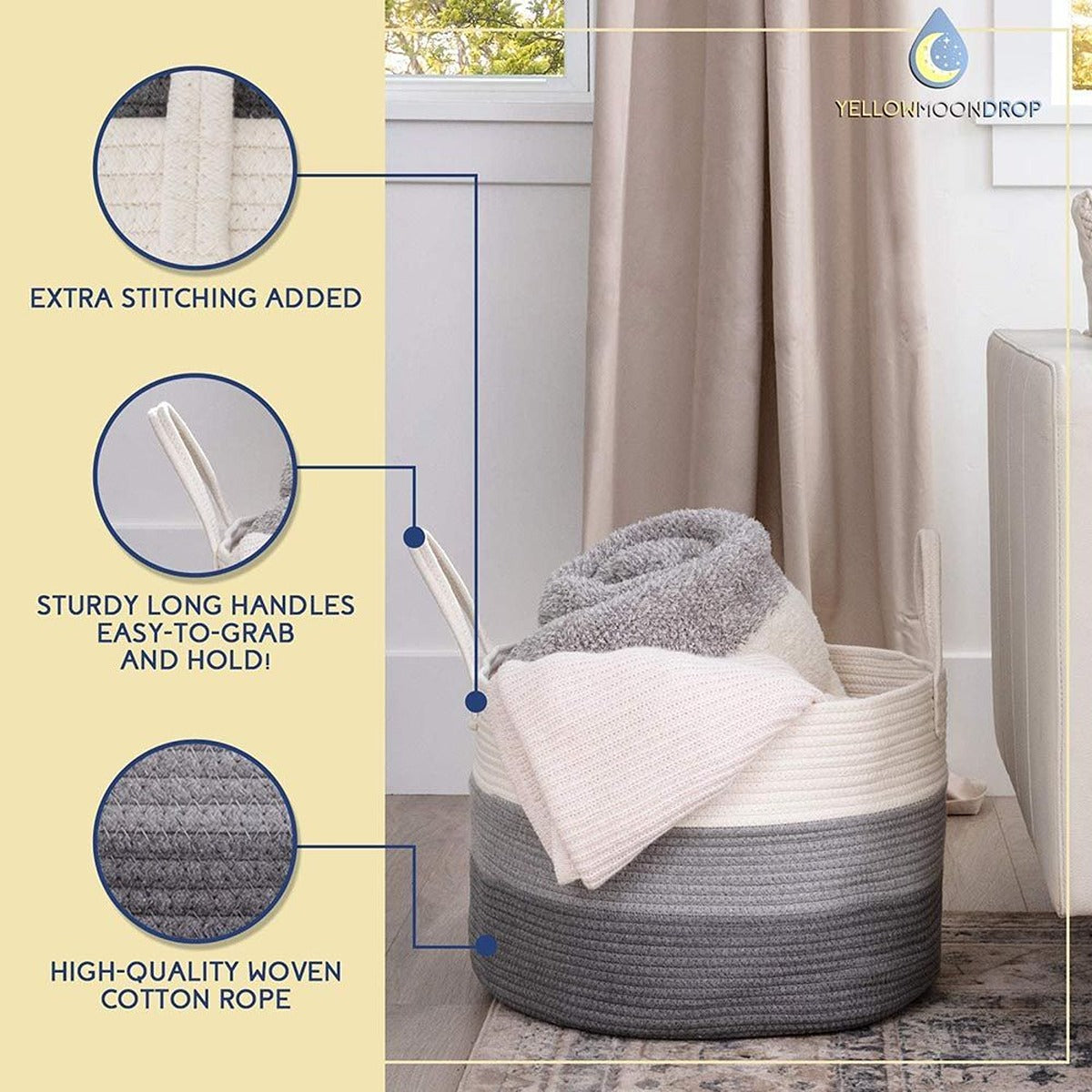 Little Story Little Story - Multi-Purpose/Laundry Caddy Basket XXL - Grey
