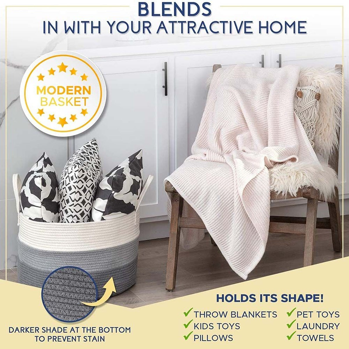 Little Story Little Story - Multi-Purpose/Laundry Caddy Basket XXL - Grey