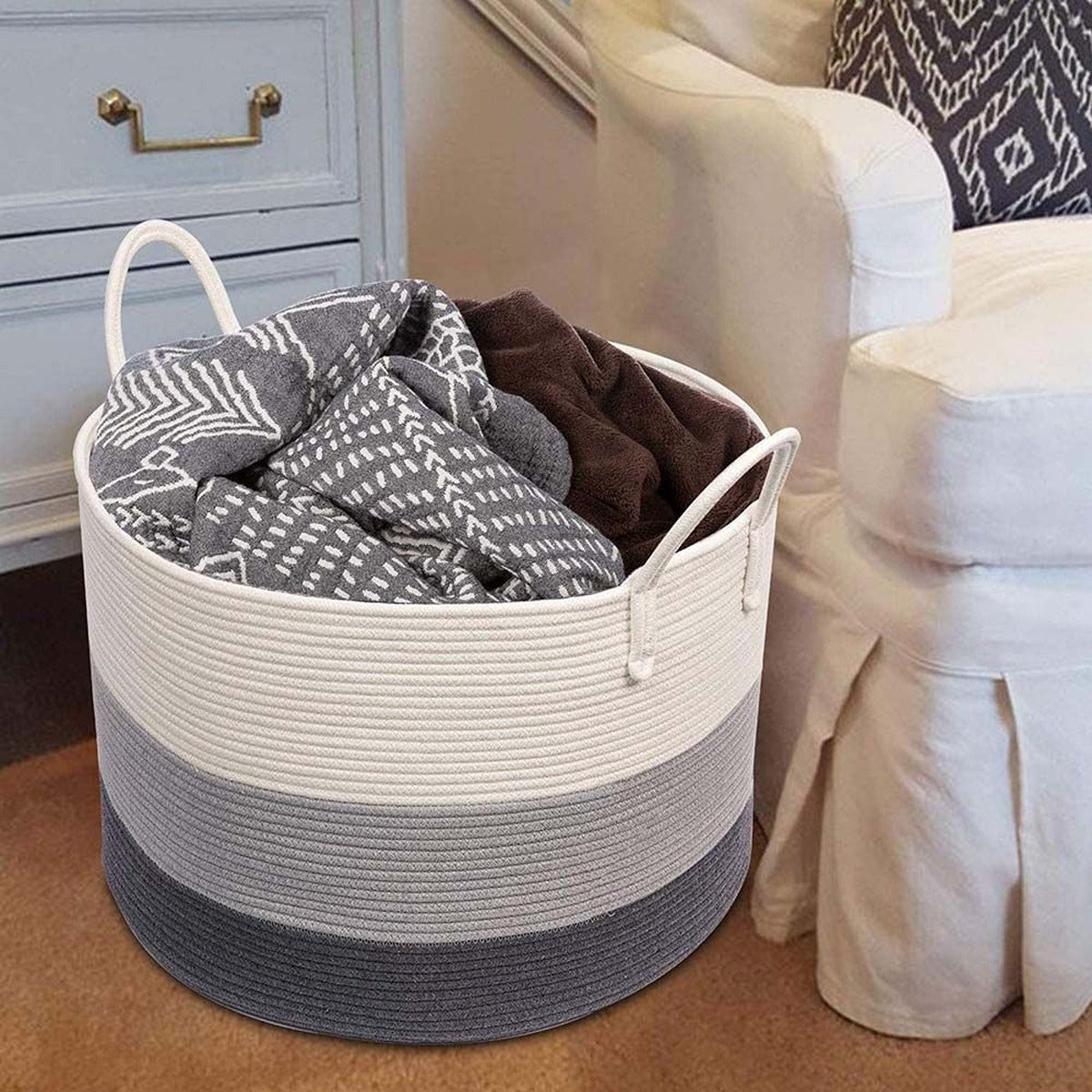 Little Story Little Story - Multi-Purpose/Laundry Caddy Basket XXL - Grey
