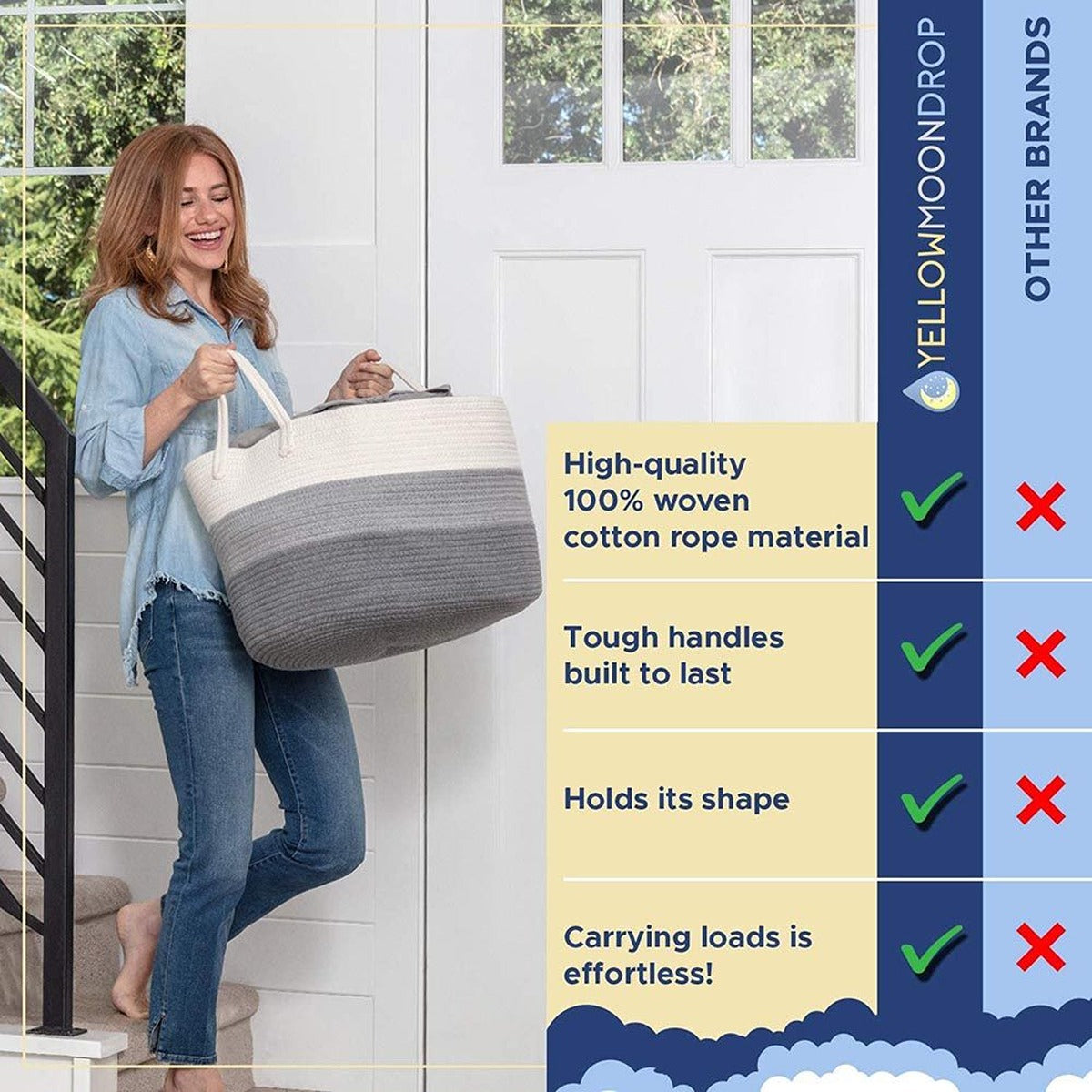 Little Story Little Story - Multi-Purpose/Laundry Caddy Basket XXL - Grey