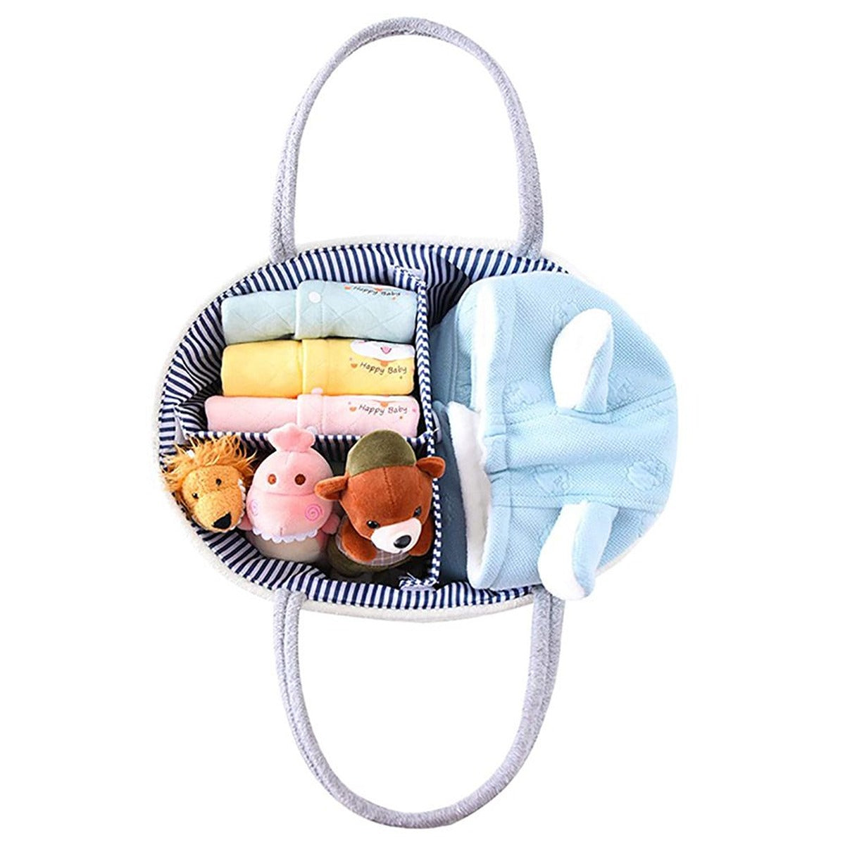 Little Story Little Story - Cotton Rope Diaper Caddy - Grey