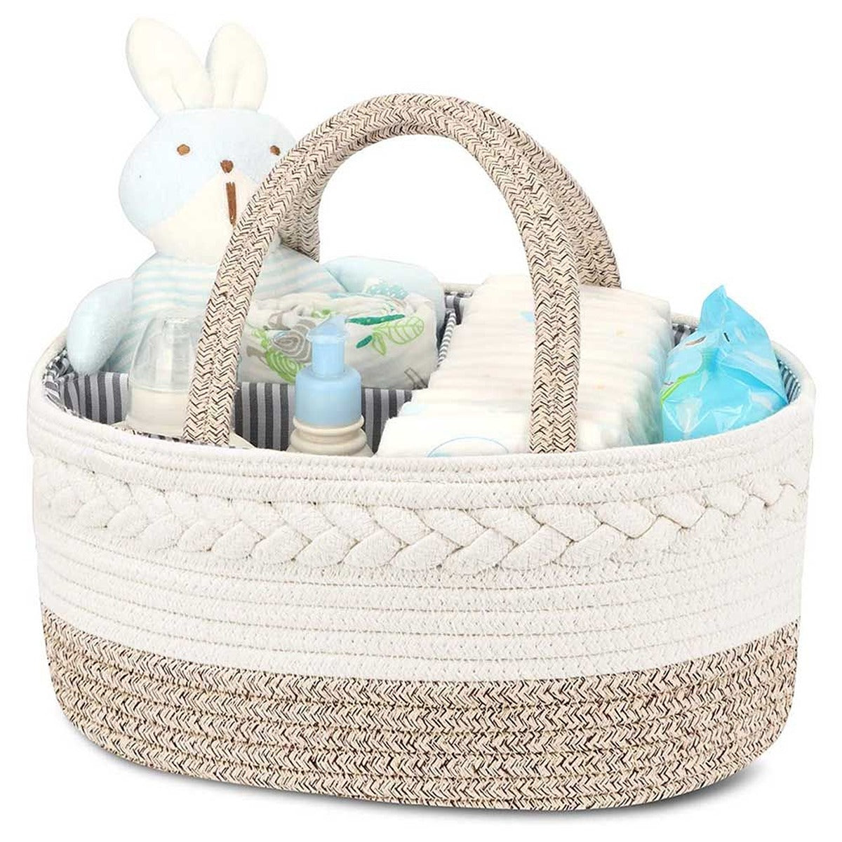 Little Story Little Story - Cotton Rope Diaper Caddy - Ivory